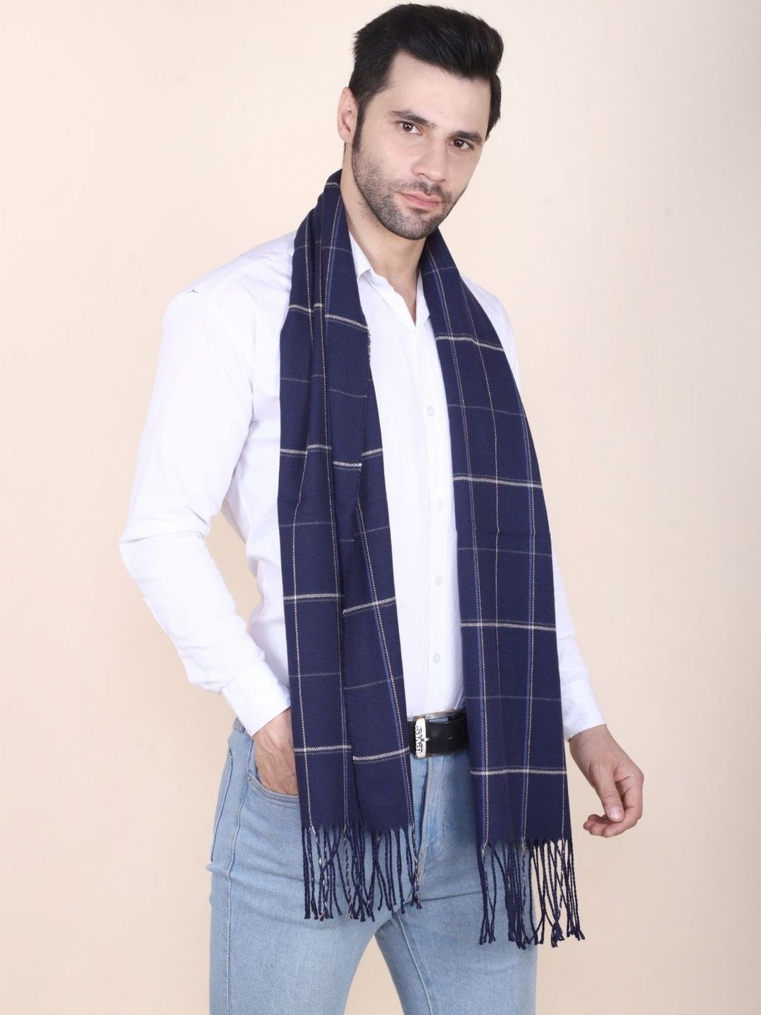 Cazzano Men Checked Scarf
