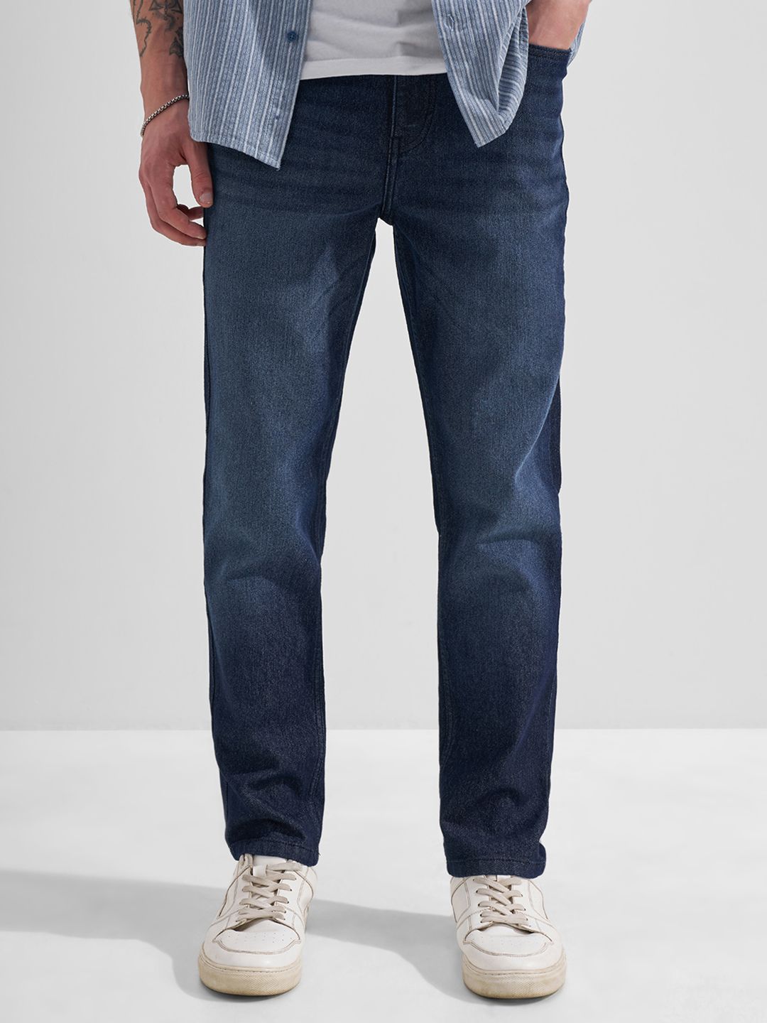 HIGHLANDER Men Slim Fit Mid-Rise Stretchable Jeans