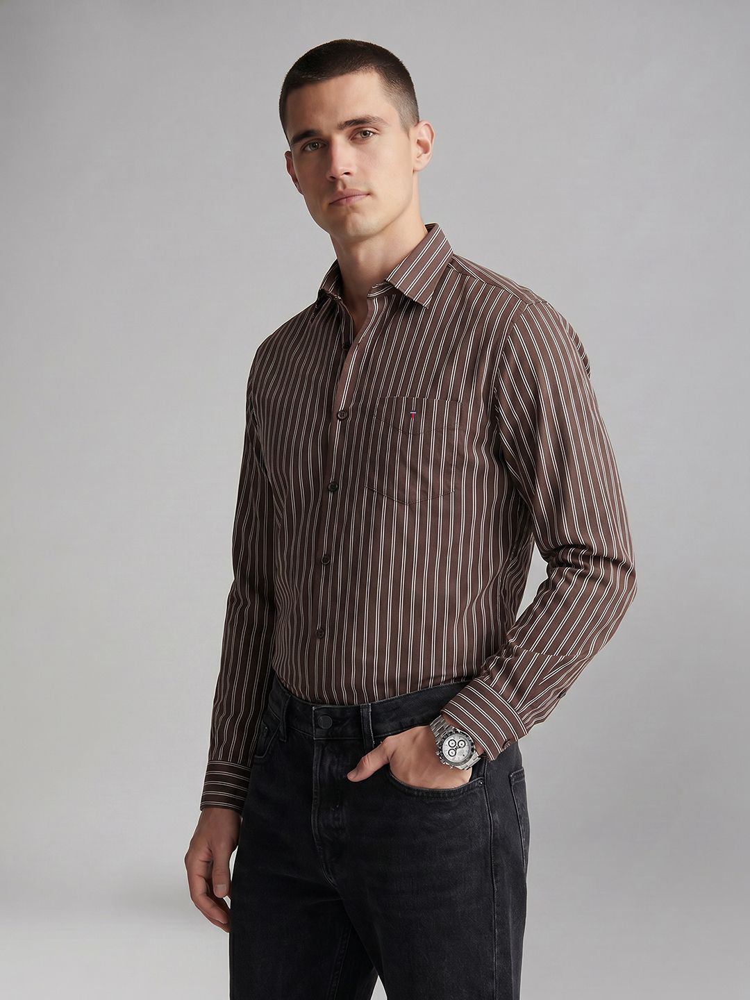 Louis Philippe Sport Louis Philippe Sport Slim Fit Striped Casual Shirt