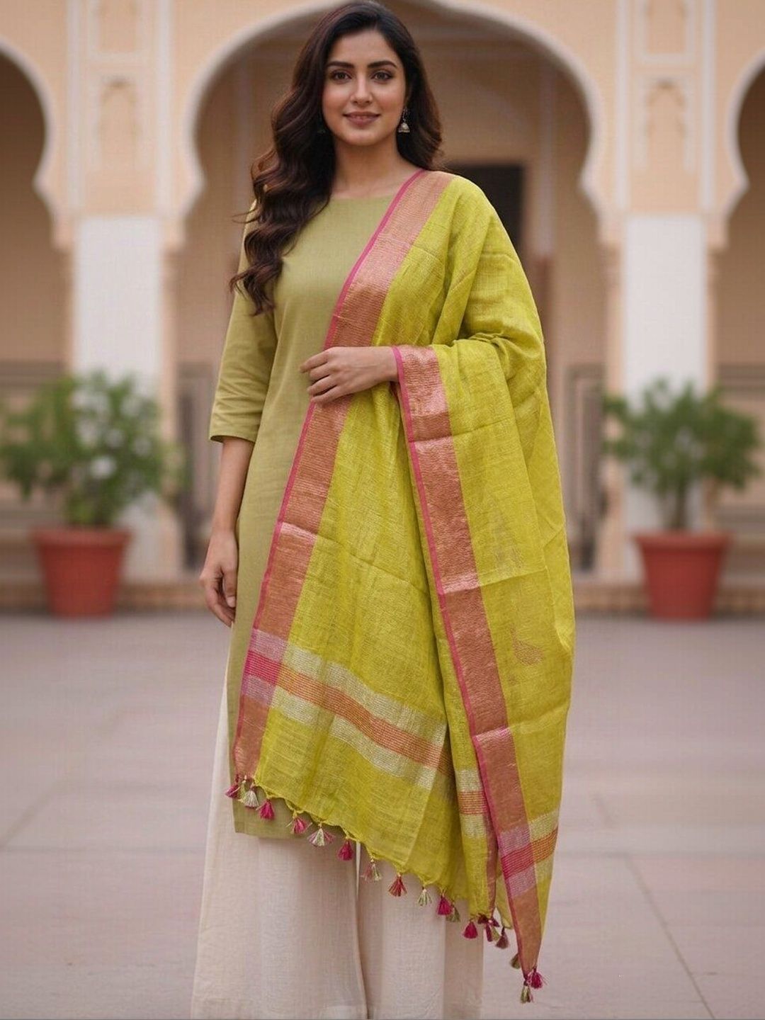 MOLCHA BY BABITA SINGH Woven Design Dupatta