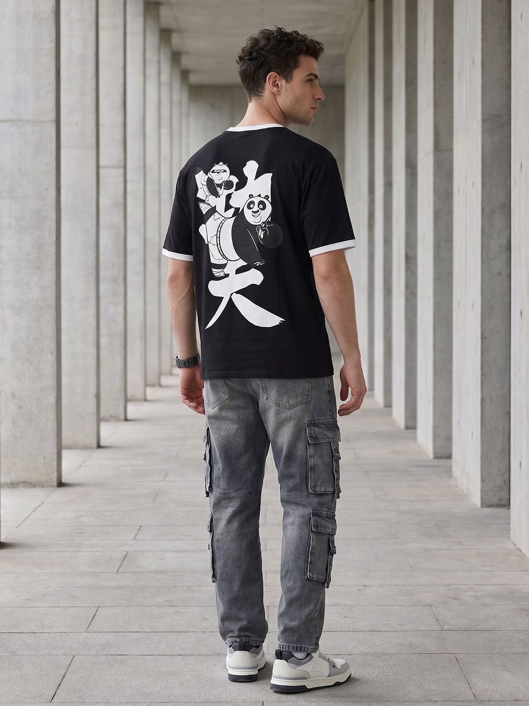 Kung Fu Panda by Kook N Keech Printed Relaxed Fit Pure Cotton T-shirt