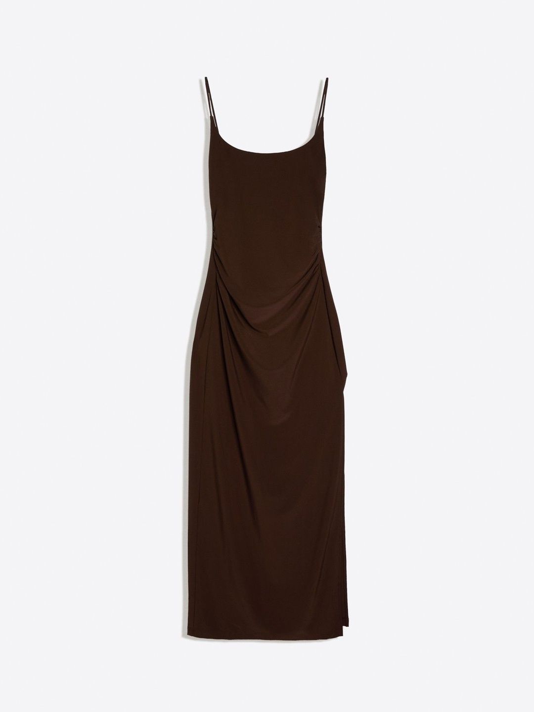 Ruched Strap Midi Dress