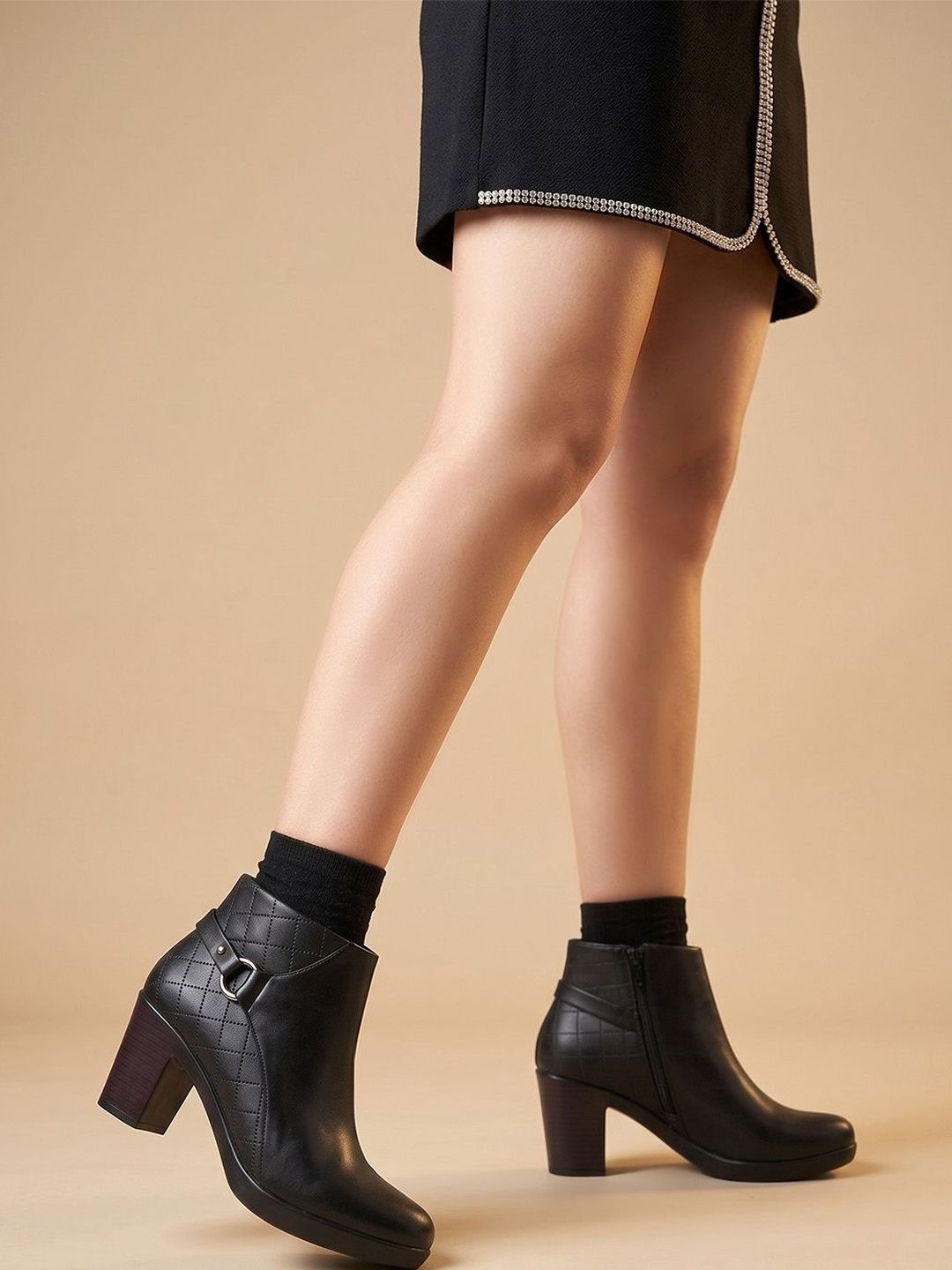 Stylestry Stylestry Women Casual Block-Heeled Monk Boots