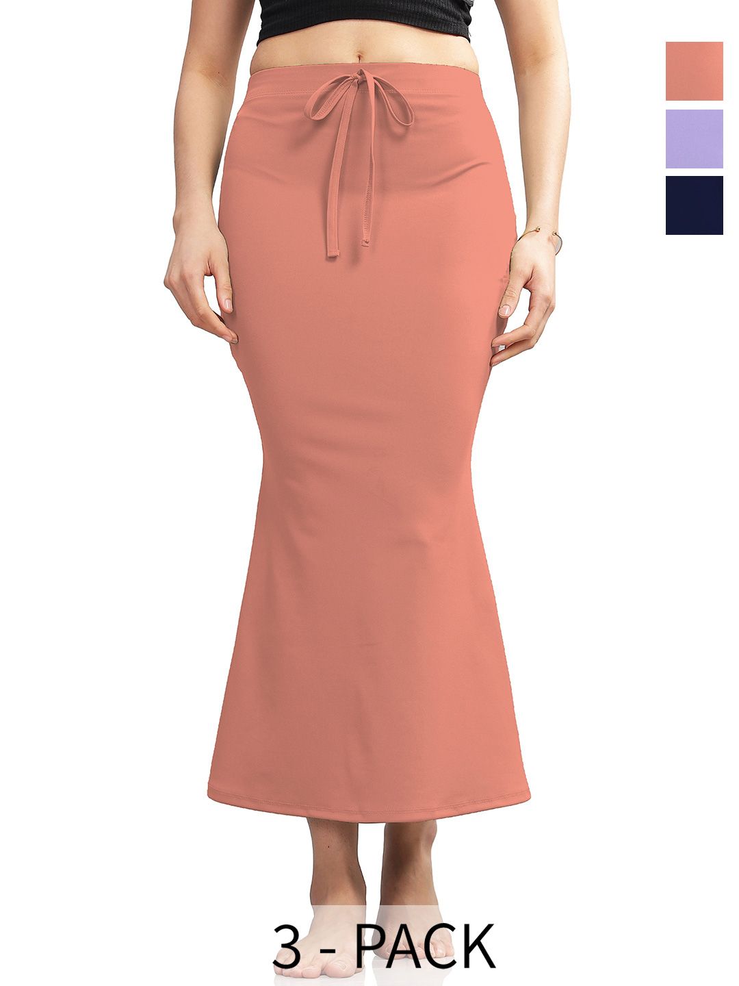 CALBONE Pack Of 3 High Rise Saree Shapewear