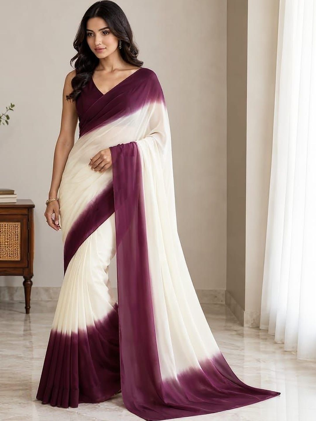 Moda Rapido Tie and Dye Pure Georgette Saree