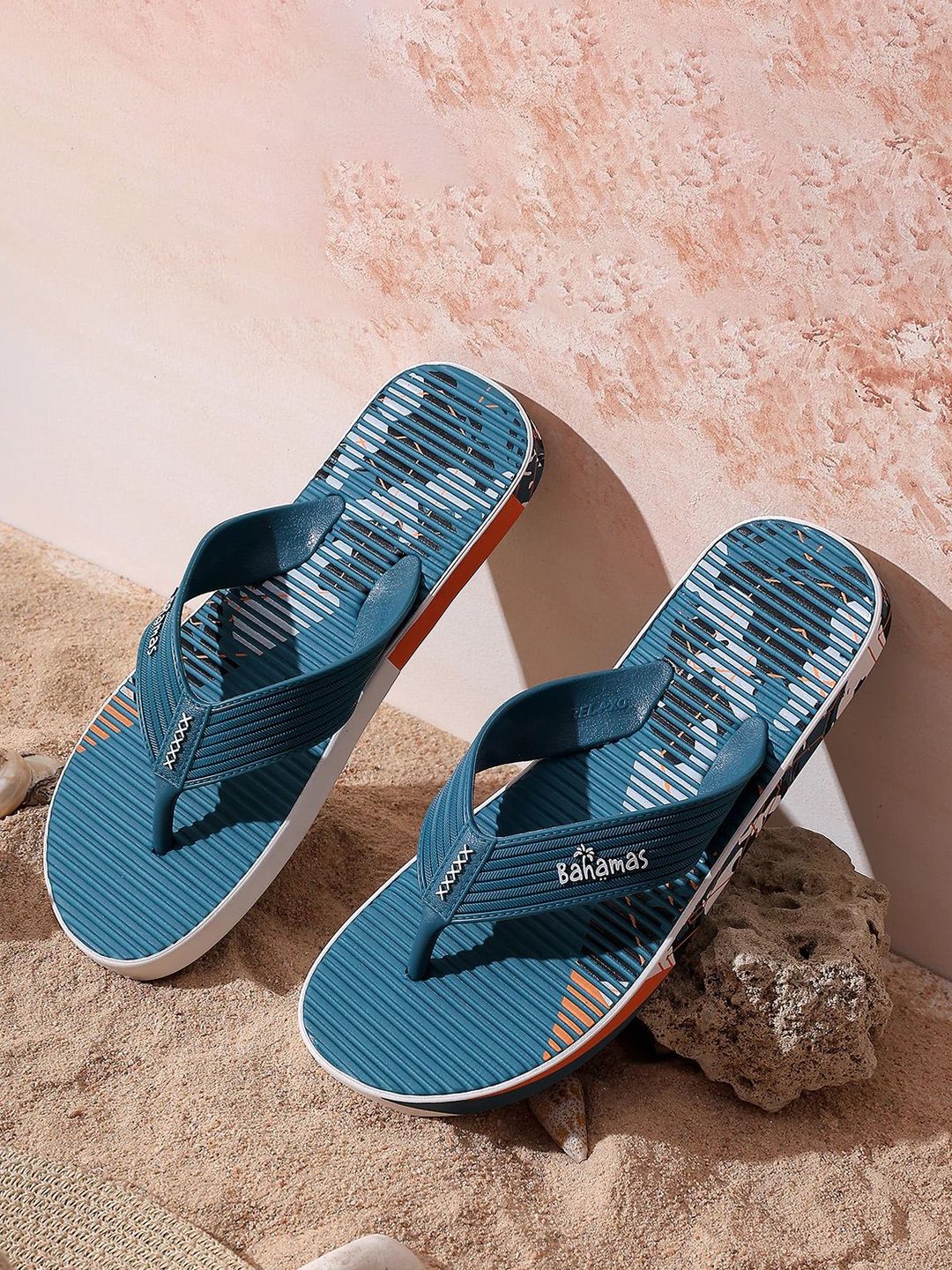 Bahamas Men Printed Thong Flip-Flops