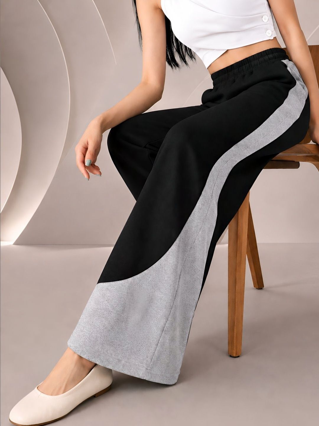 Moda Rapido Women Baggy Colourblocked Track Pants