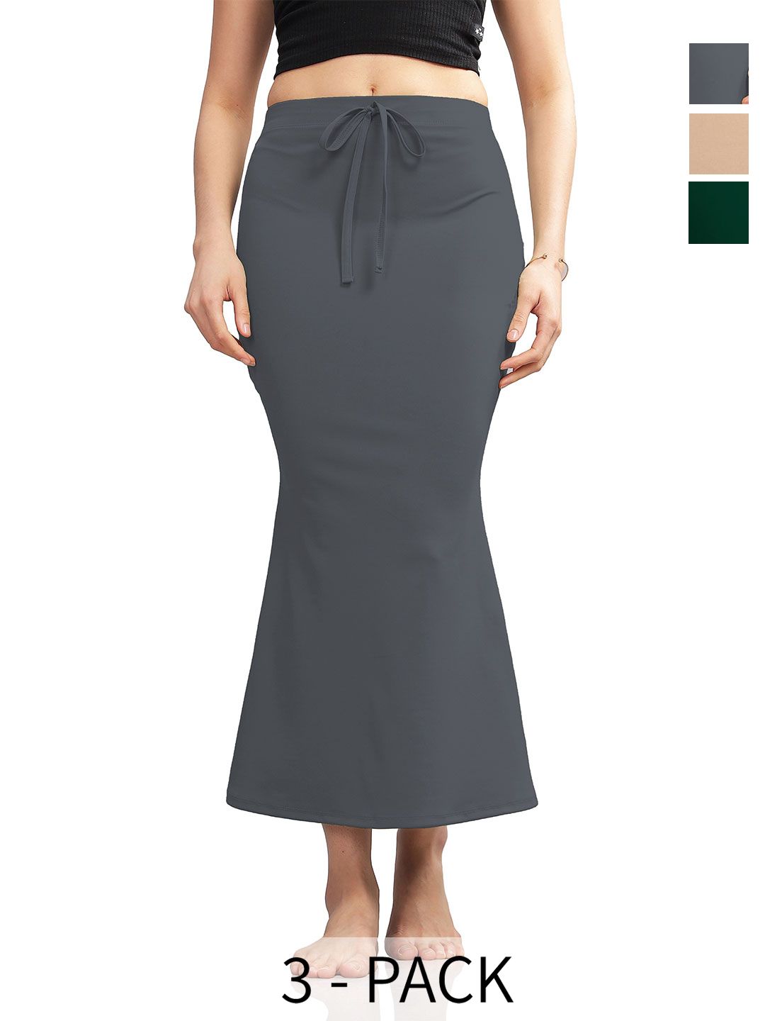CALBONE Pack Of 3 High Rise Saree Shapewear