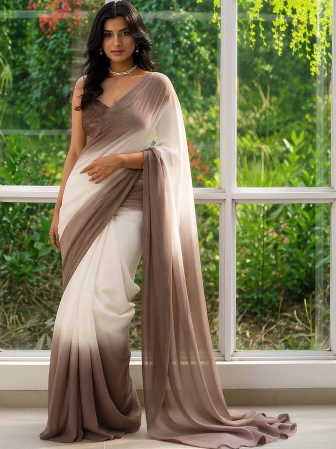 Moda Rapido Ombre Pure Georgette Saree