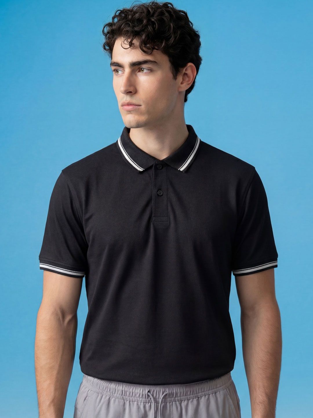 HRX by Hrithik Roshan Men Polo Collar Slim Fit T-shirt