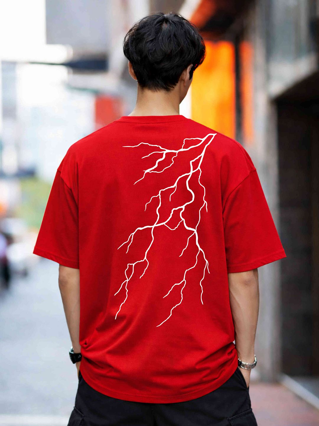 HIOR Men Typography Printed Drop-Shoulder Sleeves T-shirt