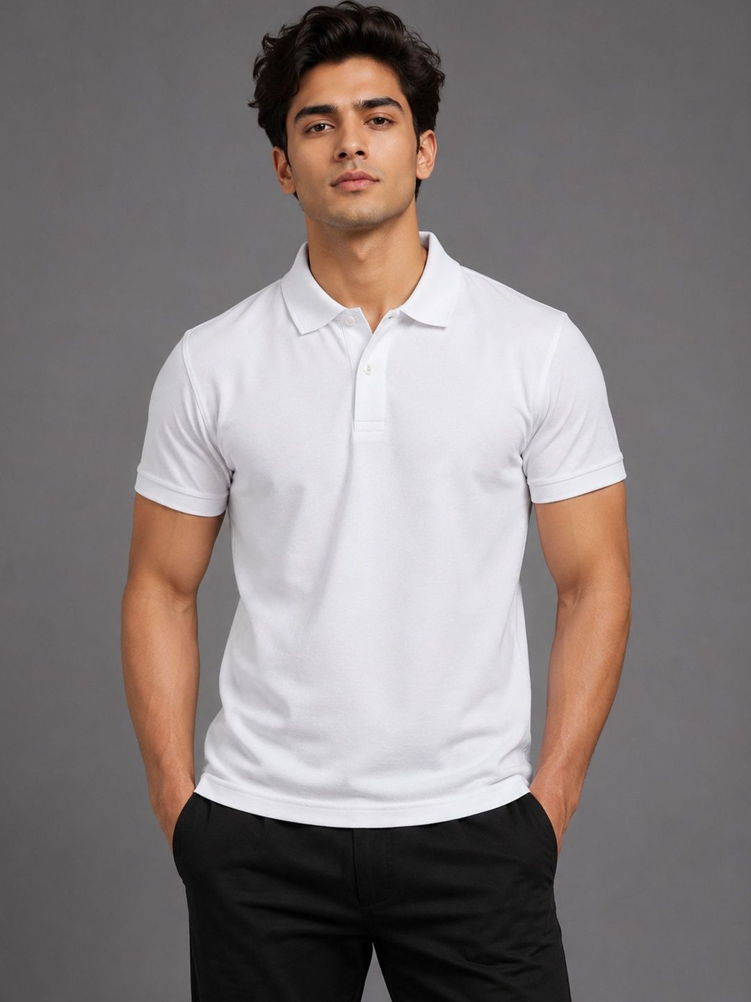 Mast & Harbour Men Polo Collar T-shirt