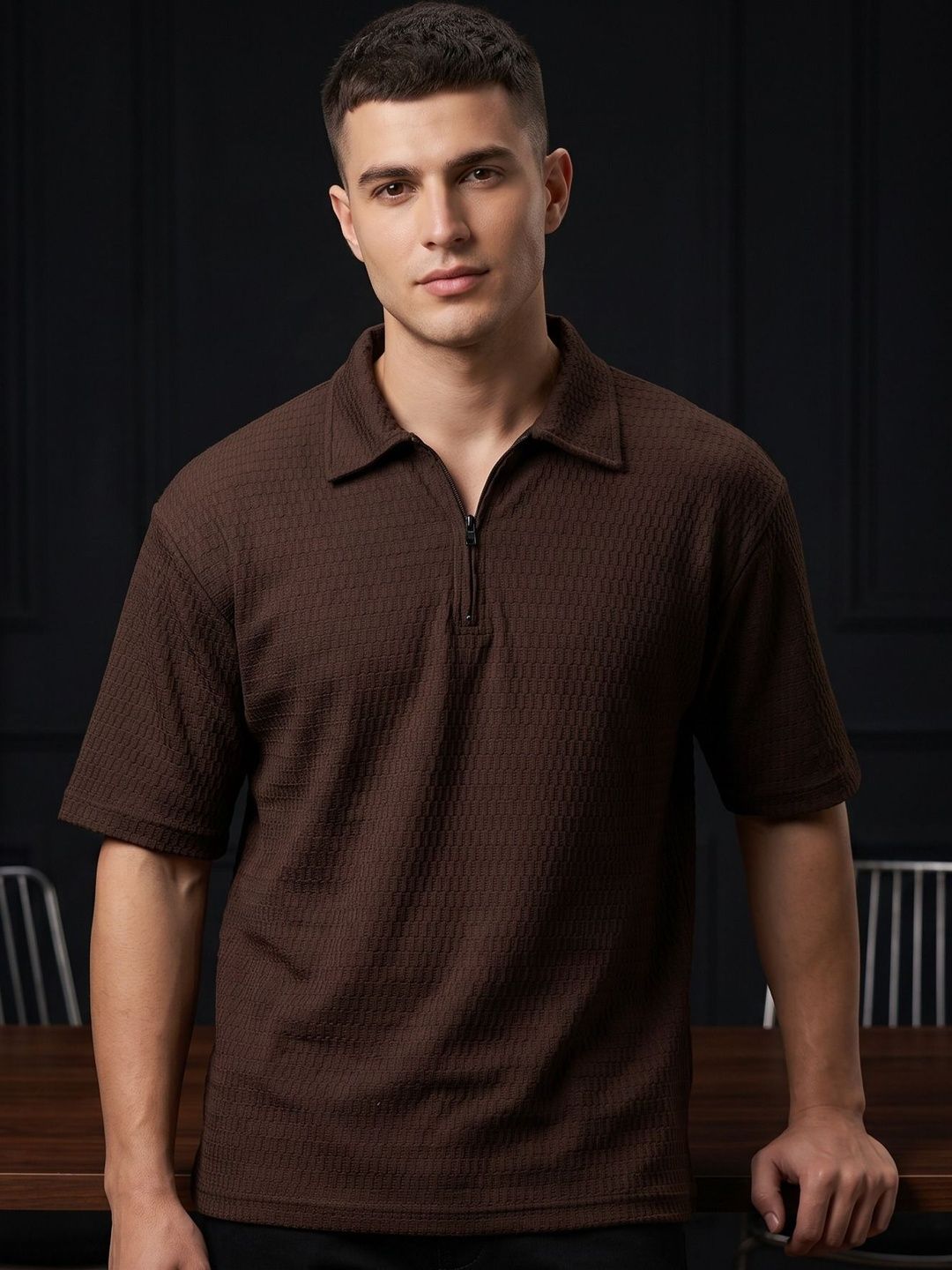Metronaut Men Polo Collar T-shirt