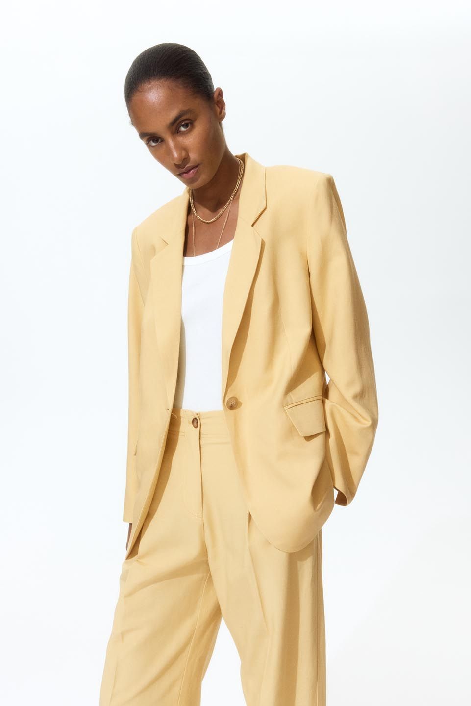 H&M Linen-Blend Blazer