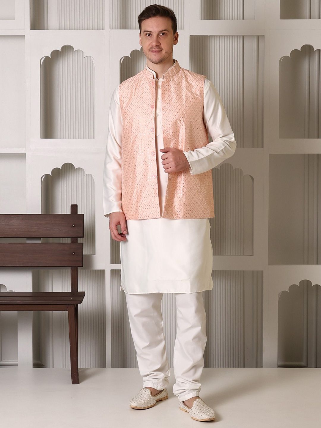 SHROBH Embroidered Nehru Jackets