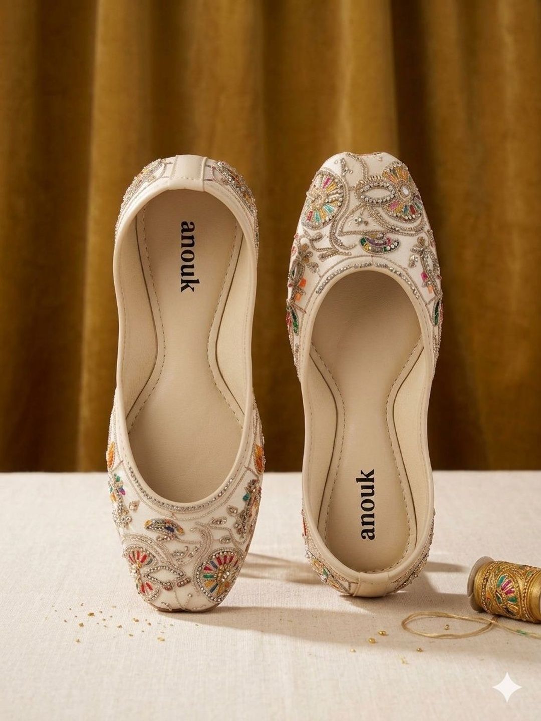 Anouk Anouk Women Embellished Mojaris Flats