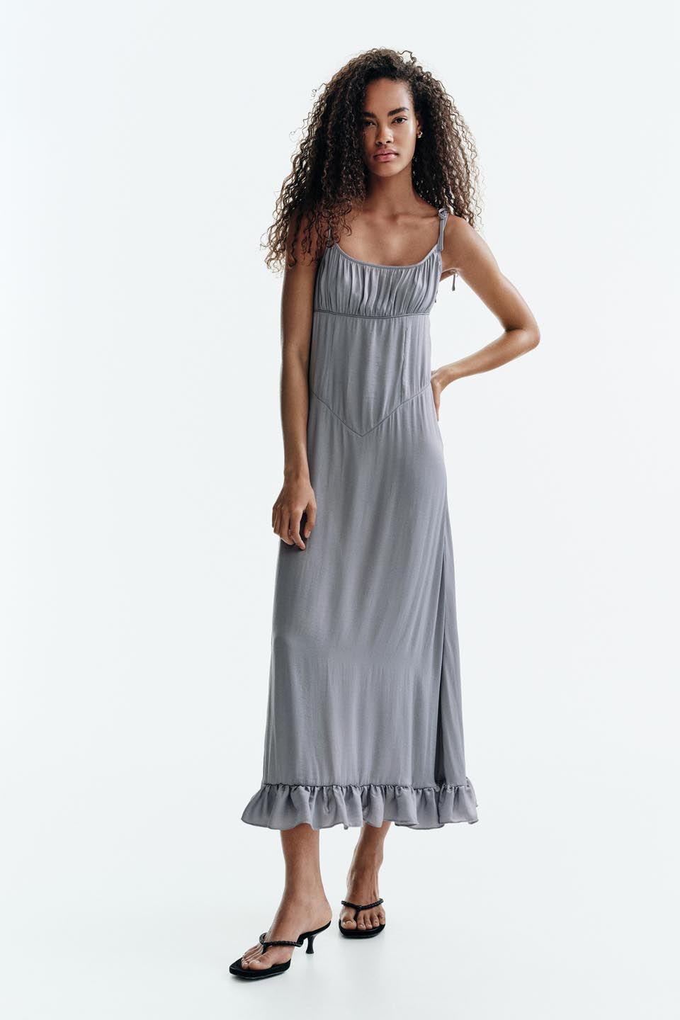 H&M H&M Frill-trimmed Tie-strap Dress