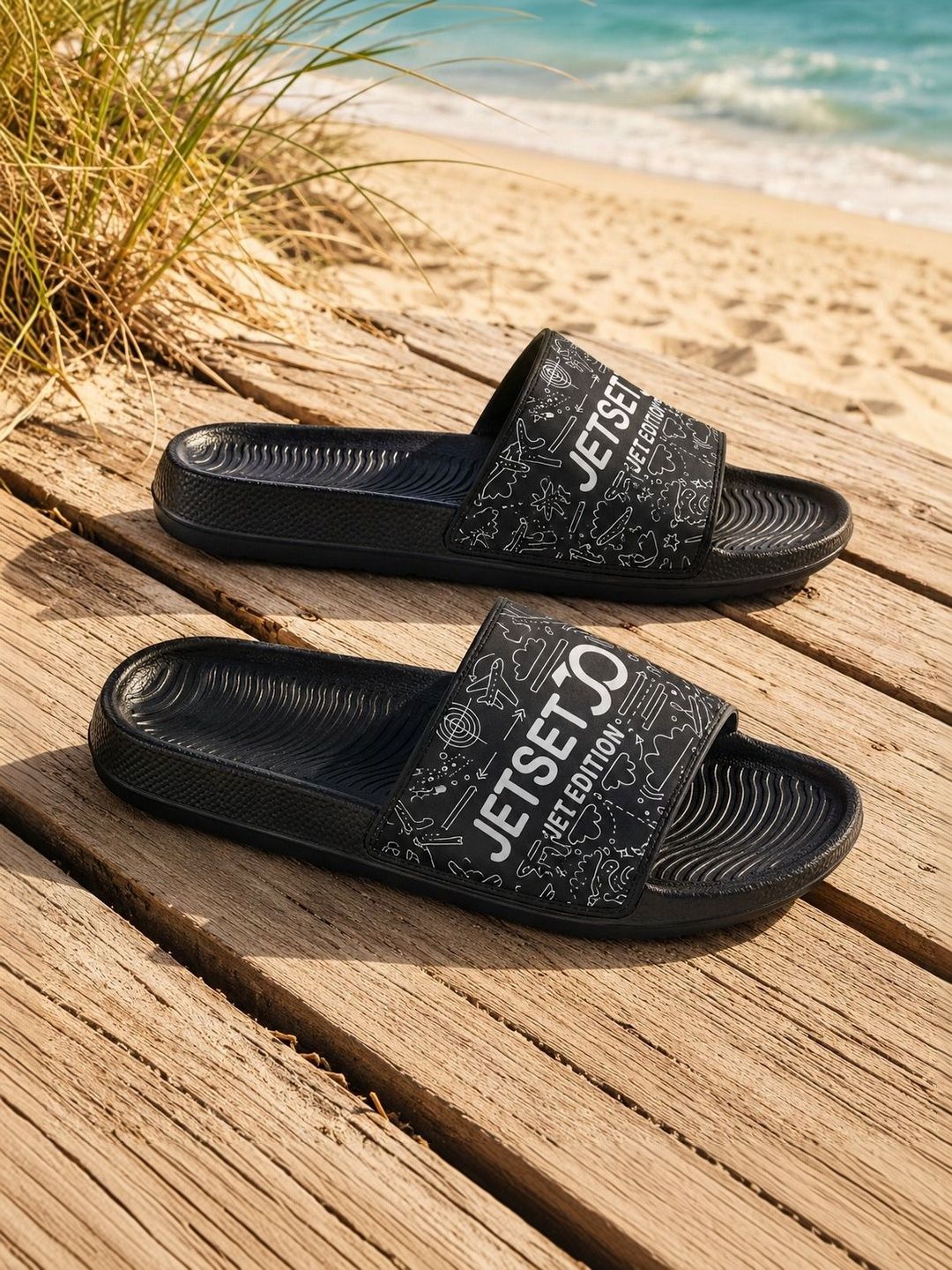 JOOTIYAPA Men Printed Sliders