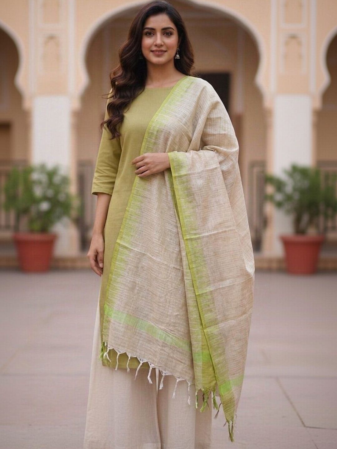 MOLCHA BY BABITA SINGH Woven Design Dupatta