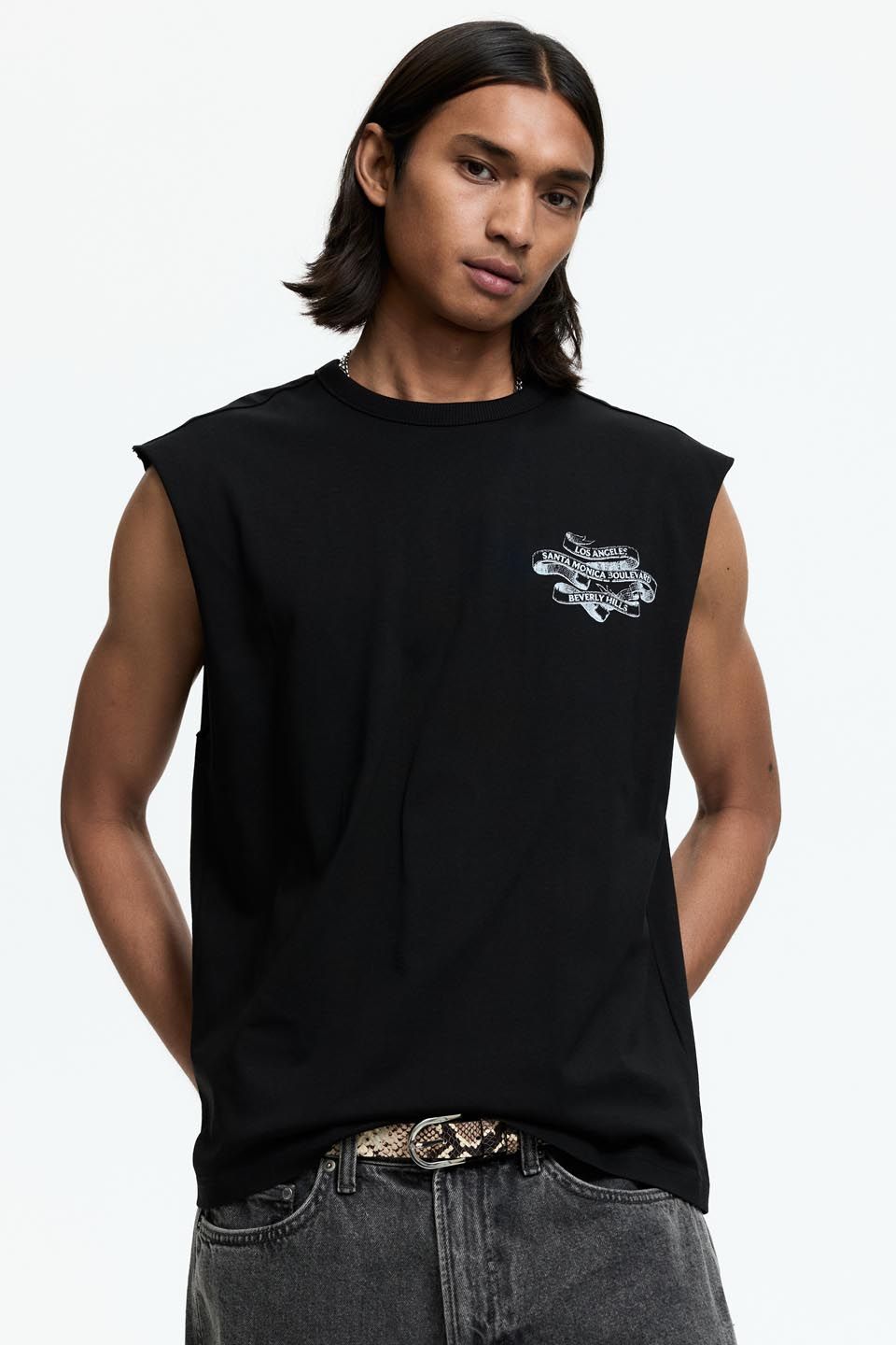 H&M Loose Fit Printed Vest Top