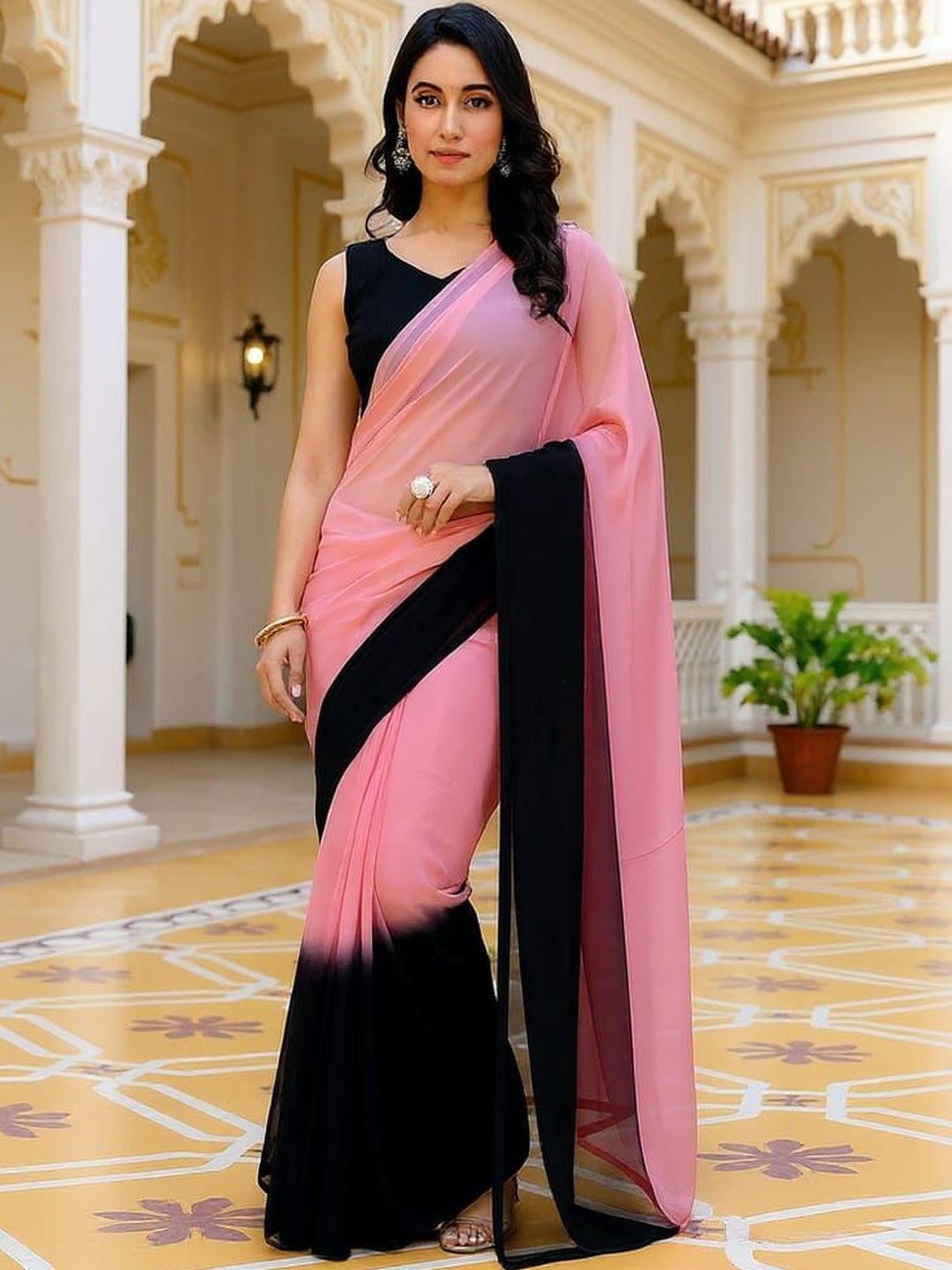 Moda Rapido Ombre Pure Georgette Saree