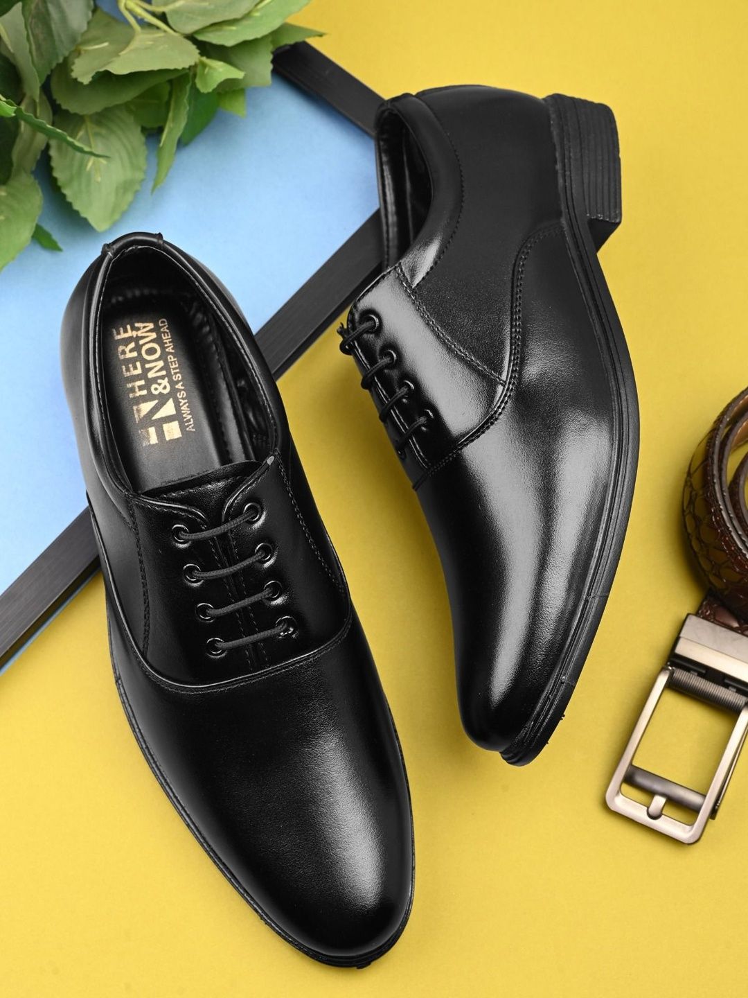 HERE&NOW Men Round Toe Lace-Ups Formal Oxfords