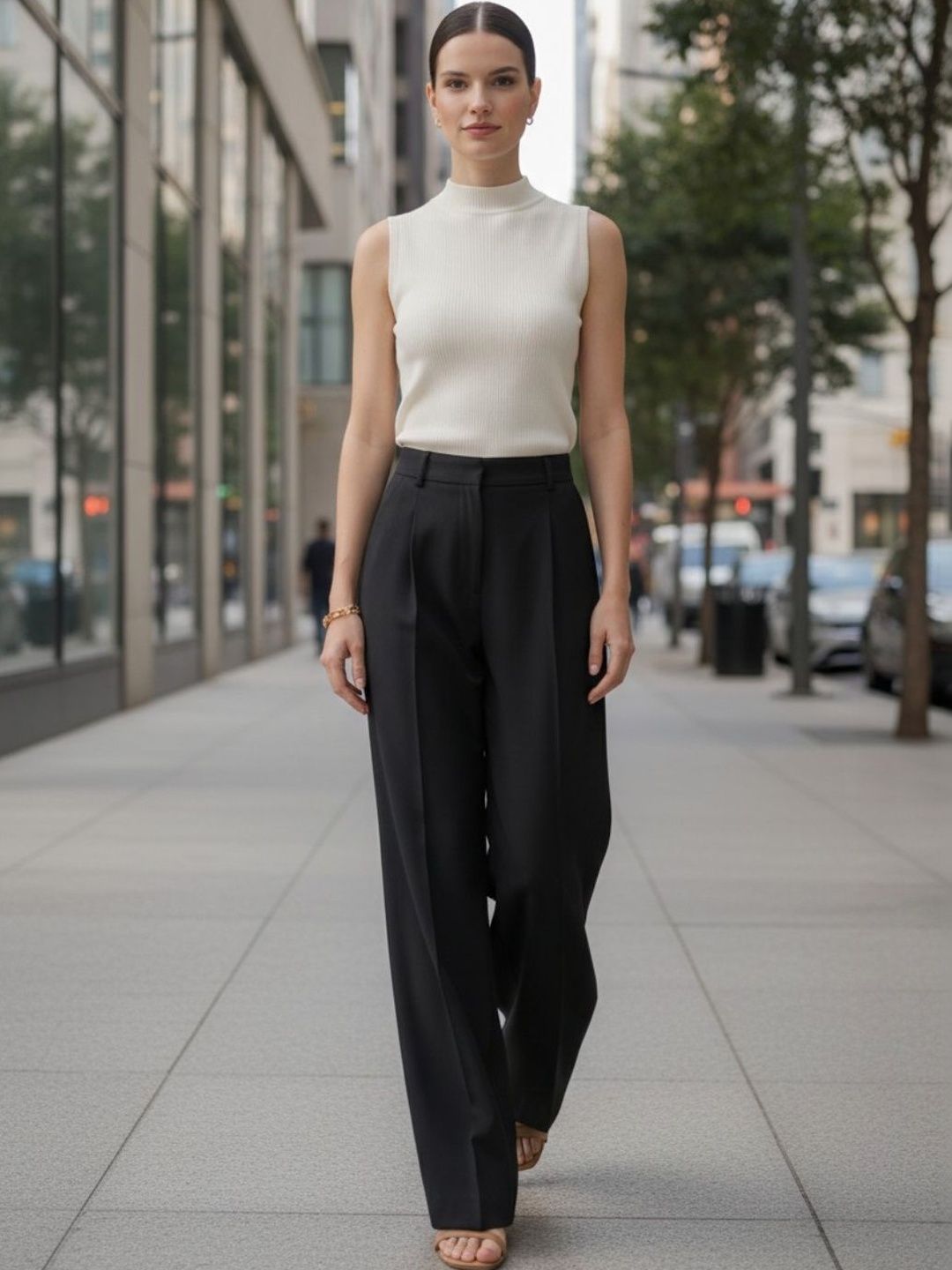 TAHVO TAHVO Women Relaxed Straight Leg Trousers
