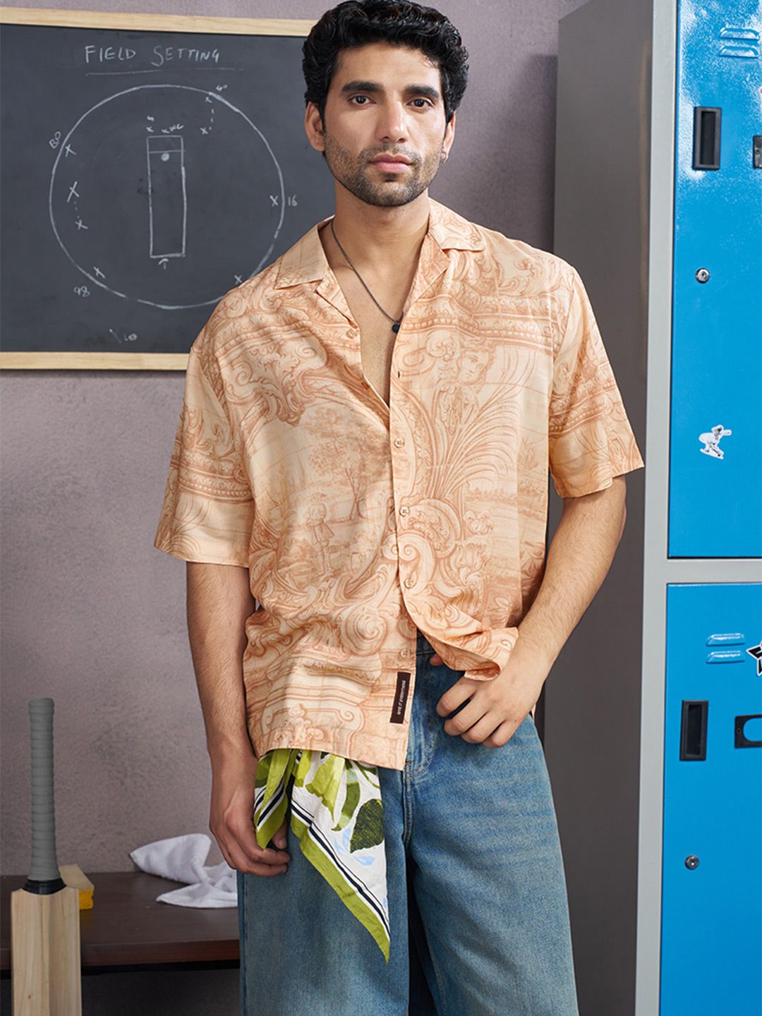 Snitch SIRAJ Box Fit Printed Resort Shirt