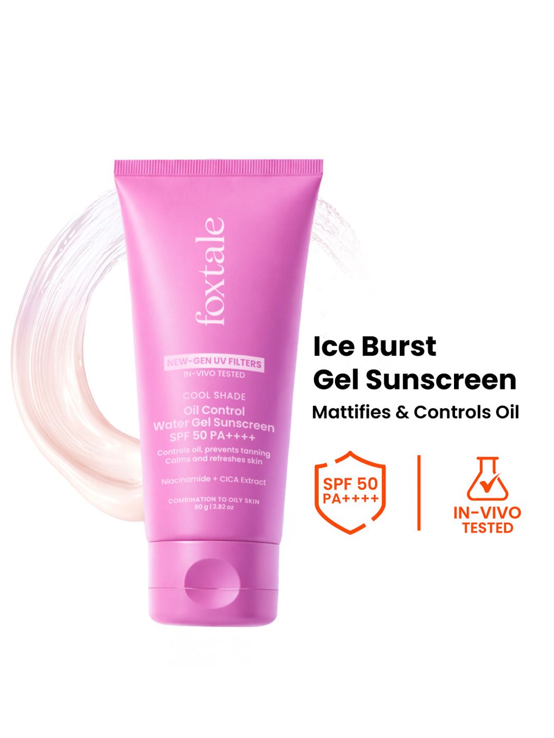Buy FoxTale In-Vivo Tested Lightweight SPF 50 PA++++ Aqua-Gel
