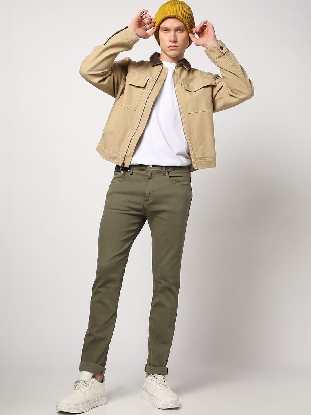 GAP Men Skinny Fit Coloured Stretchable Jeans