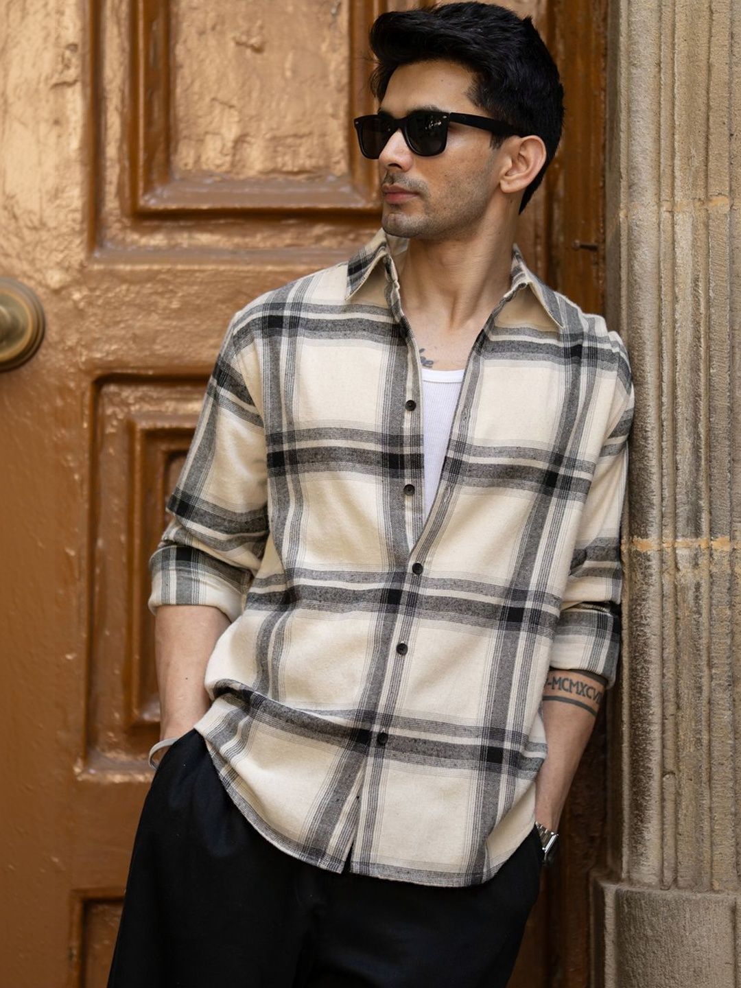 Powerlook Men Tartan Checks Checked Casual Shirt