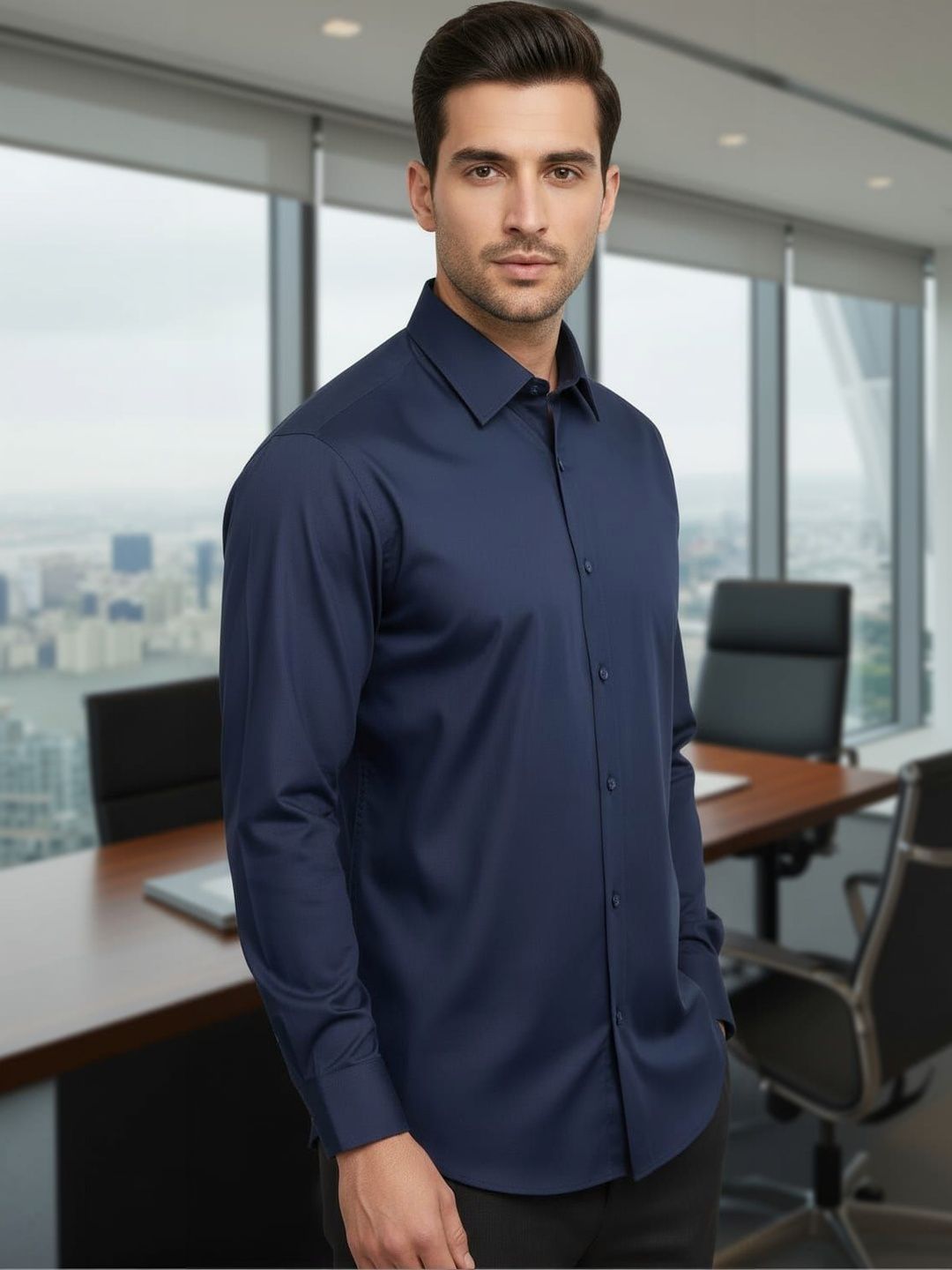 RARE CAMEL Men Slim Fit Formal Shirt