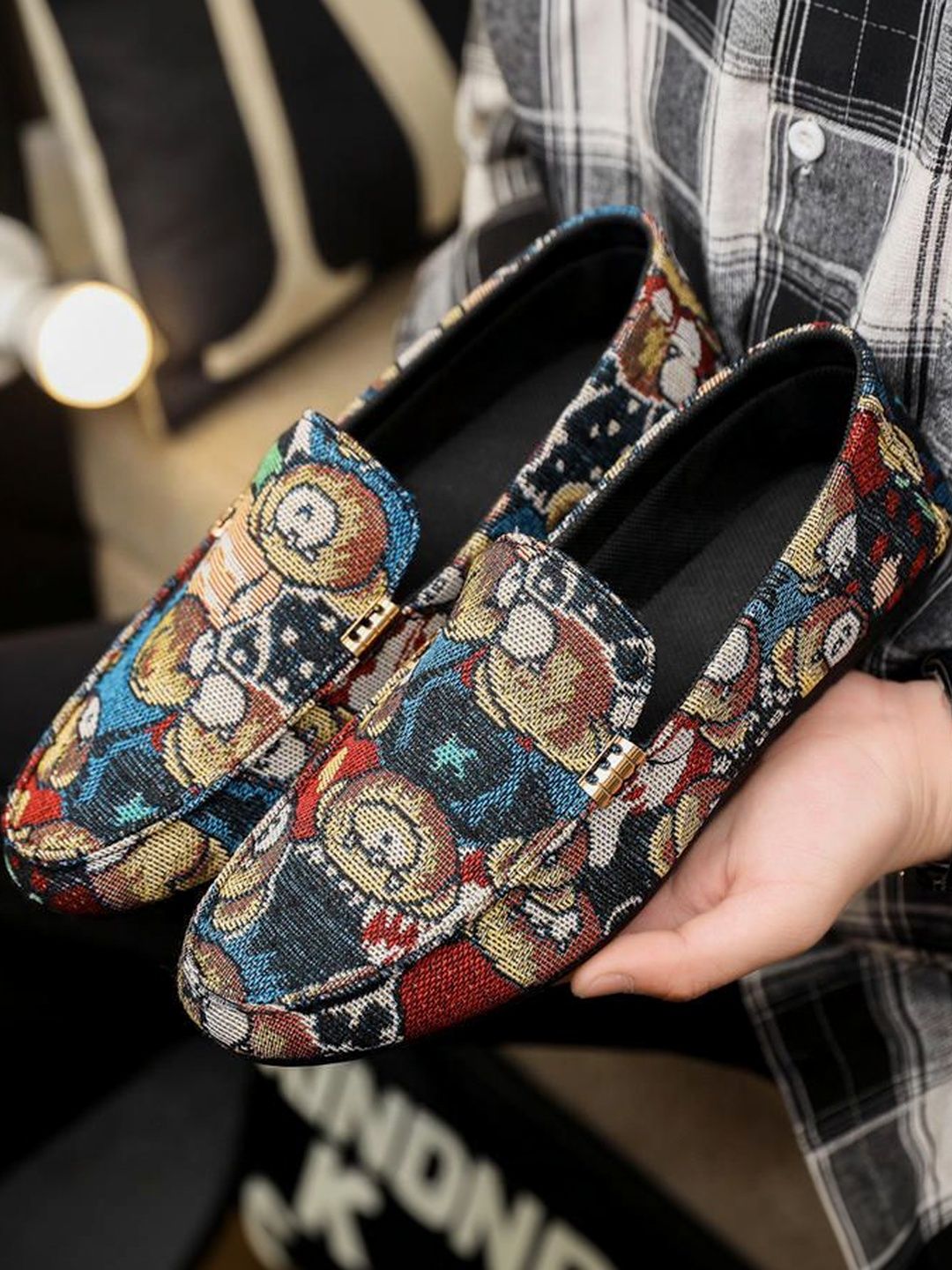 blue pop blue pop Men Printed Loafers
