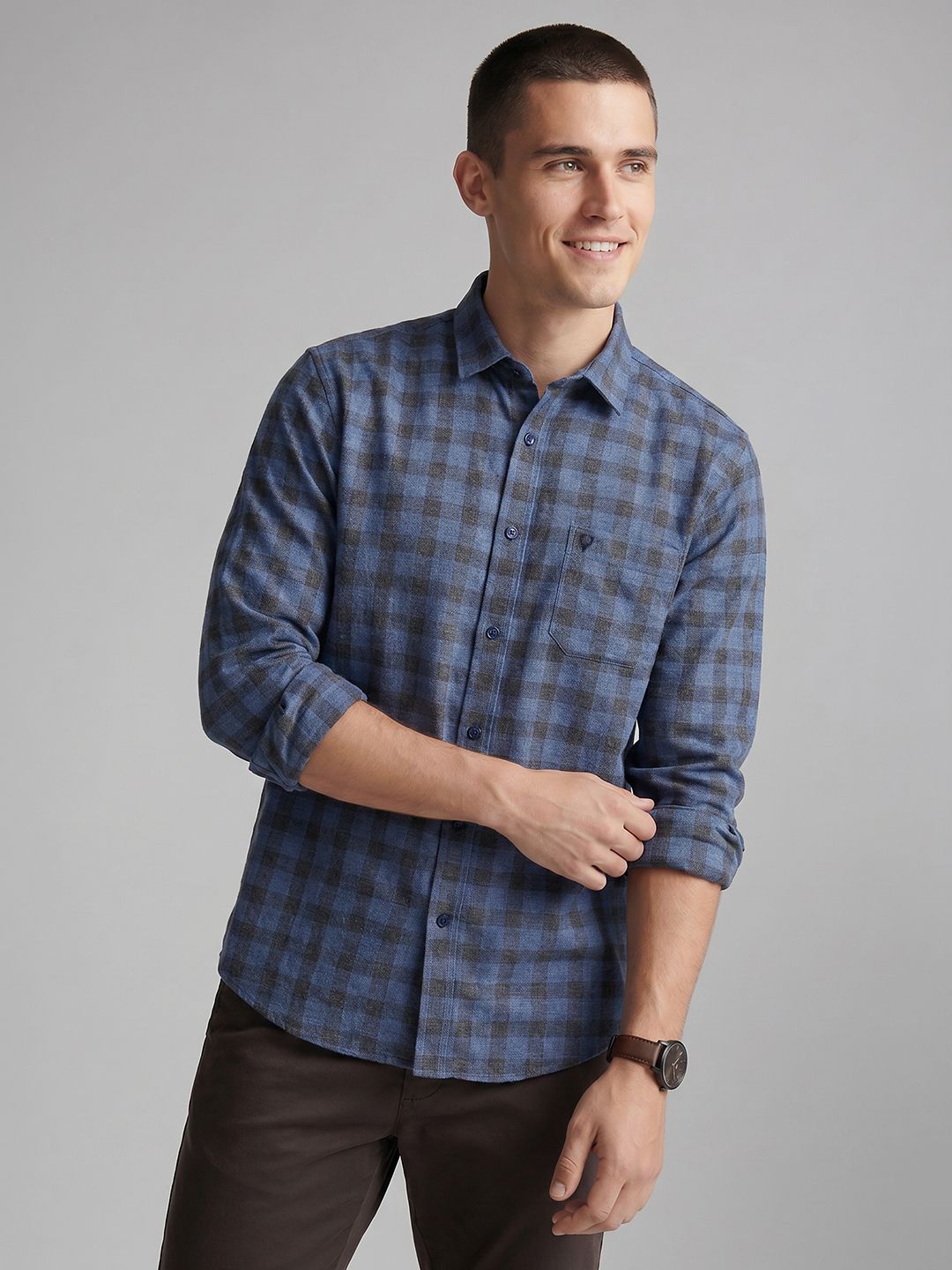 Allen Solly Allen Solly Sport Fit Checked Pure Cotton Casual Shirt