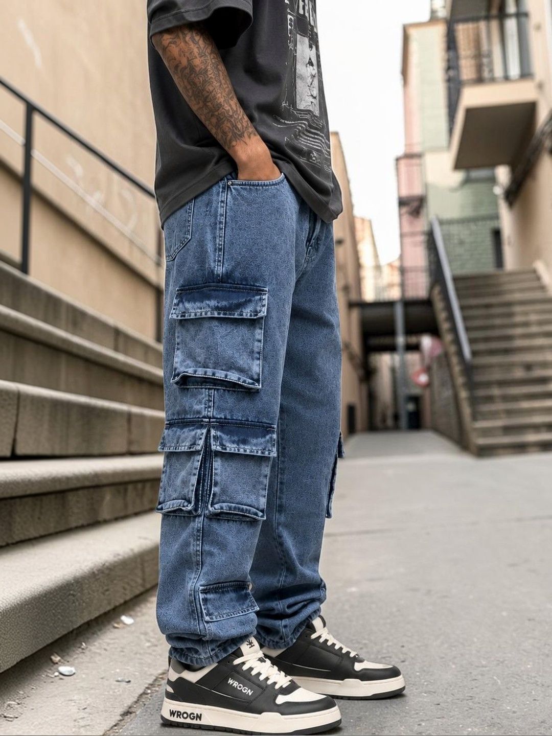styzon Men Comfort Regular Fit Mid-Rise Light Fade Jeans