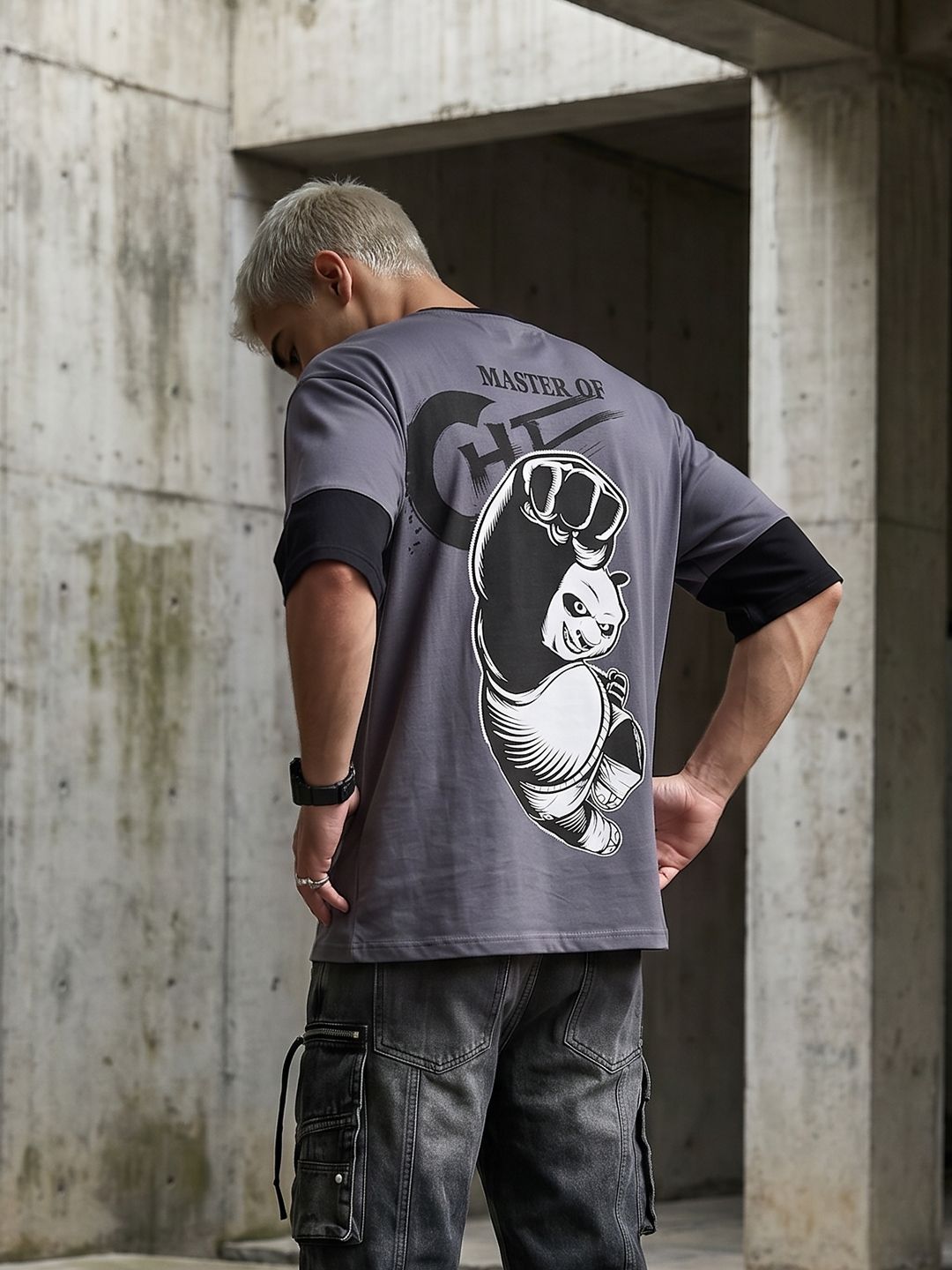 Kung Fu Panda by Kook N Keech Printed Relaxed Fit Pure Cotton T-shirt