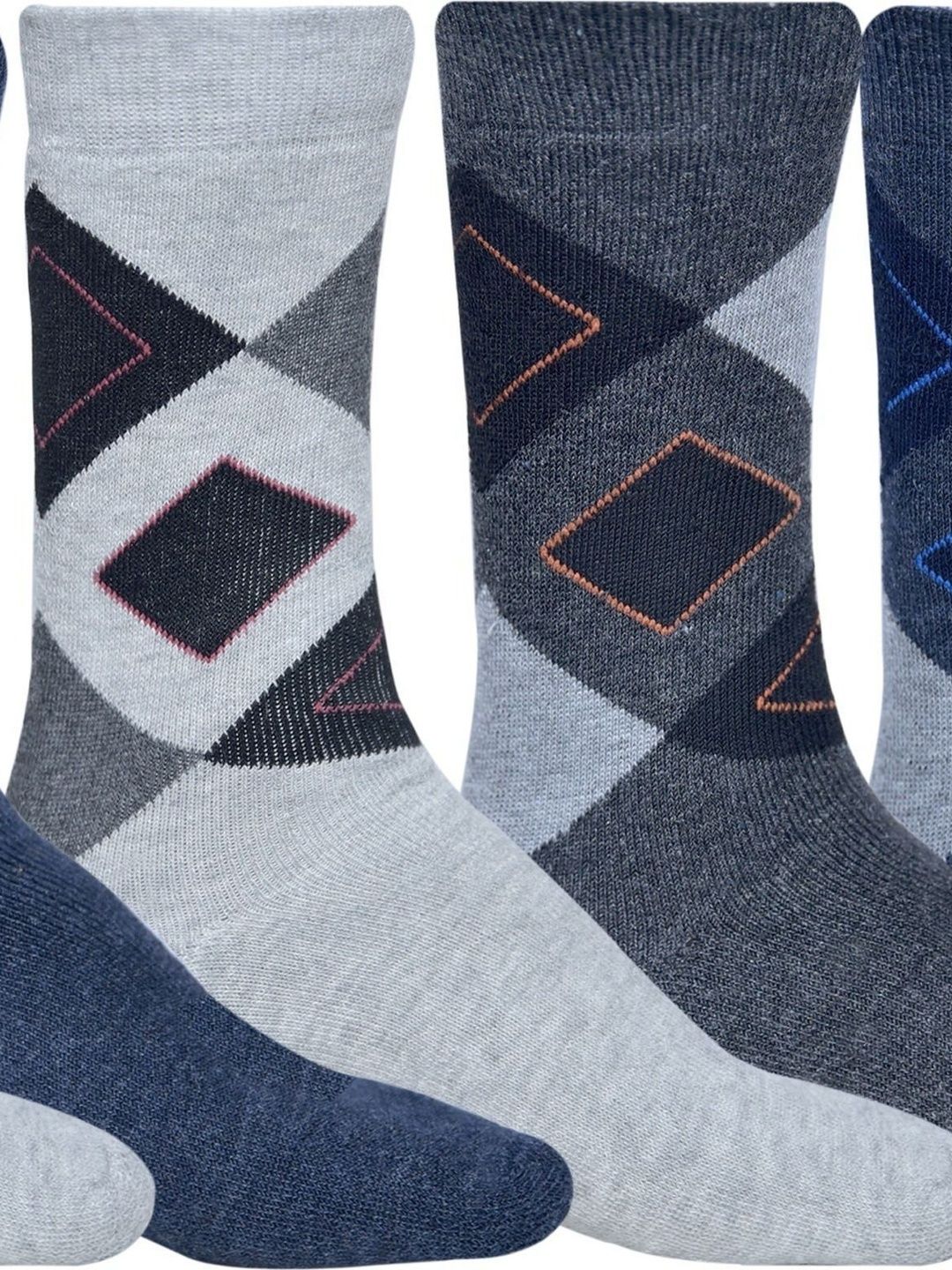 GARUN Men Pack of 5 Patterned Calf Length Socks