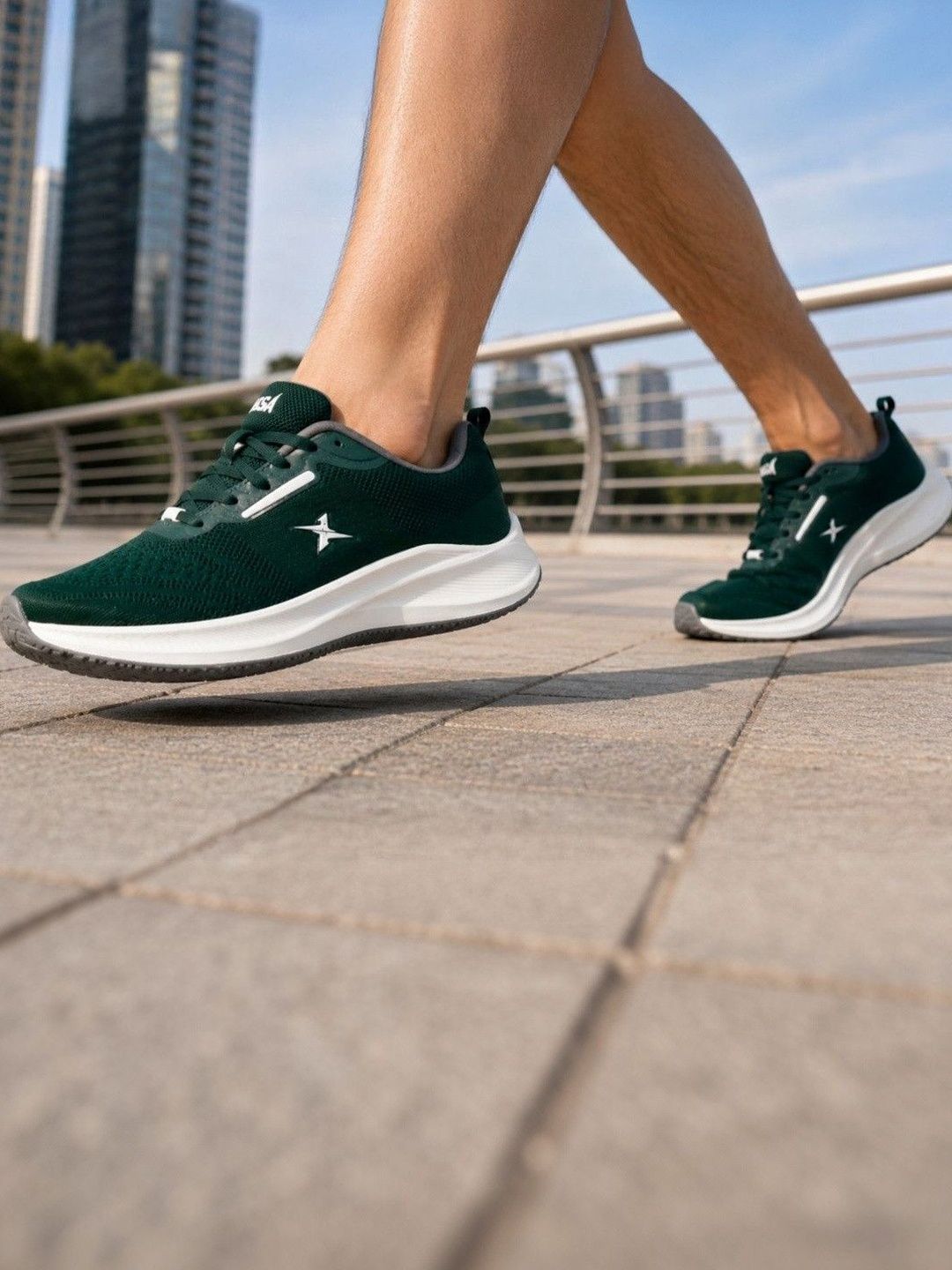 KRAASA Men Textile Running Non-Marking Shoes