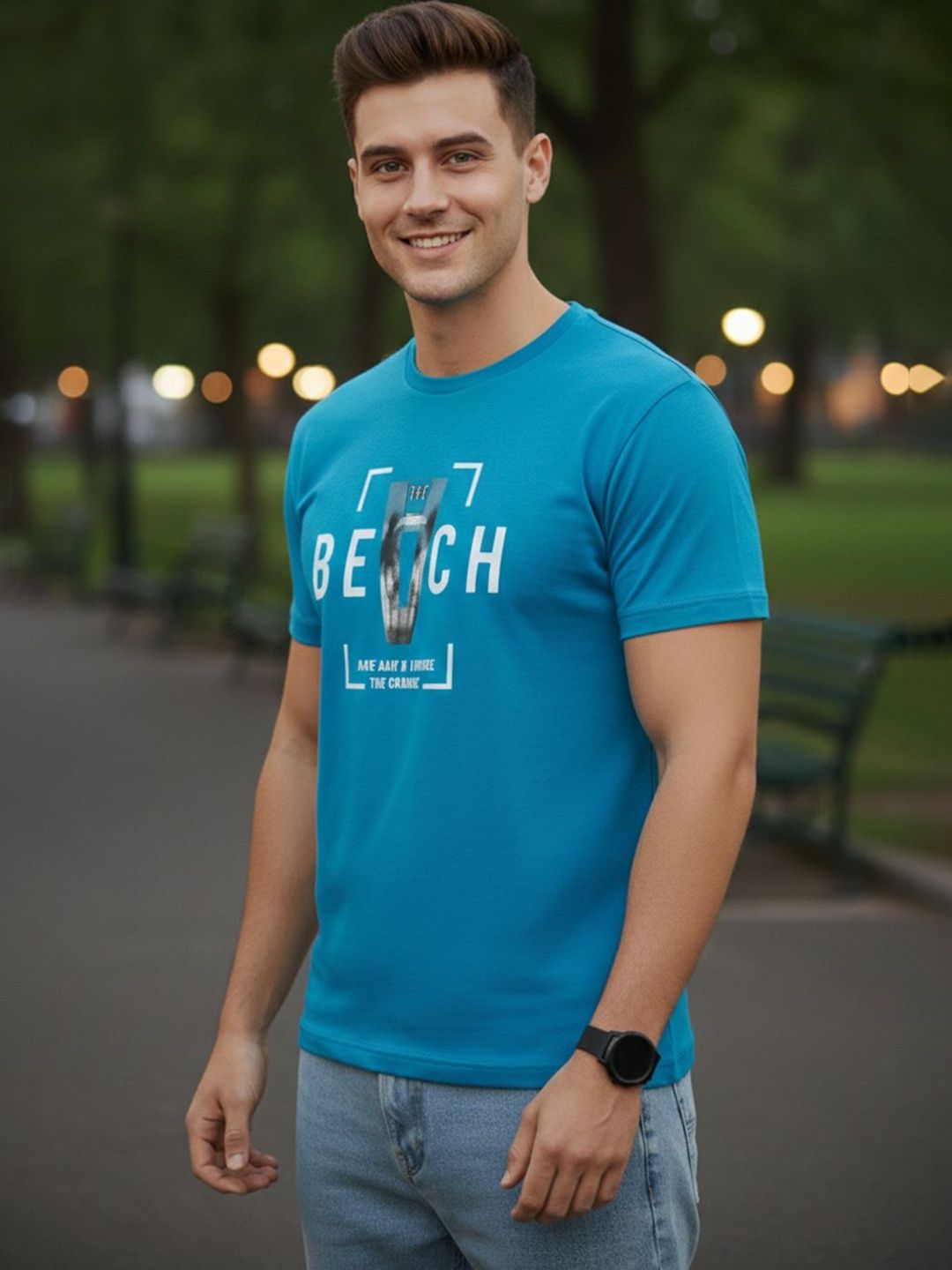 GENSTAR TRENDS Men Typography Printed T-shirt
