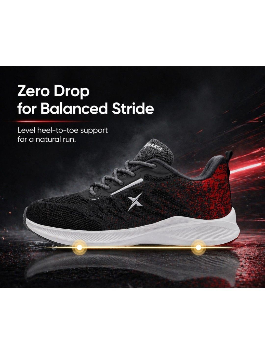 KRAASA Men Mesh Running Non-Marking Shoes