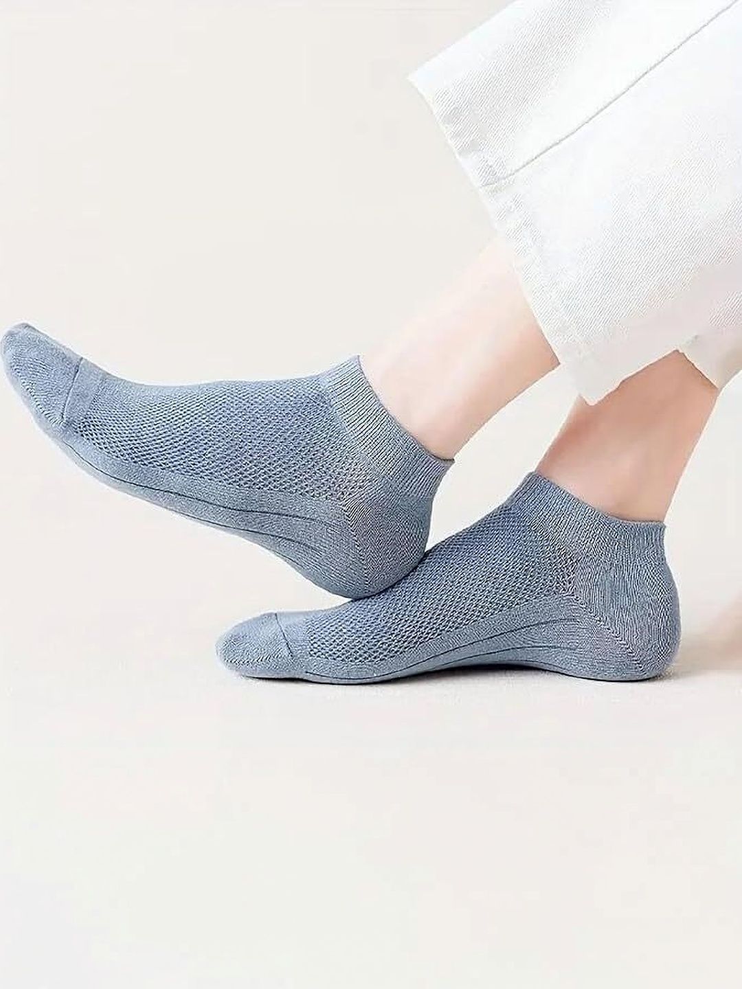 MERCEHIVE Men Pack of 6 Cotton Patterned Ankle Length Socks