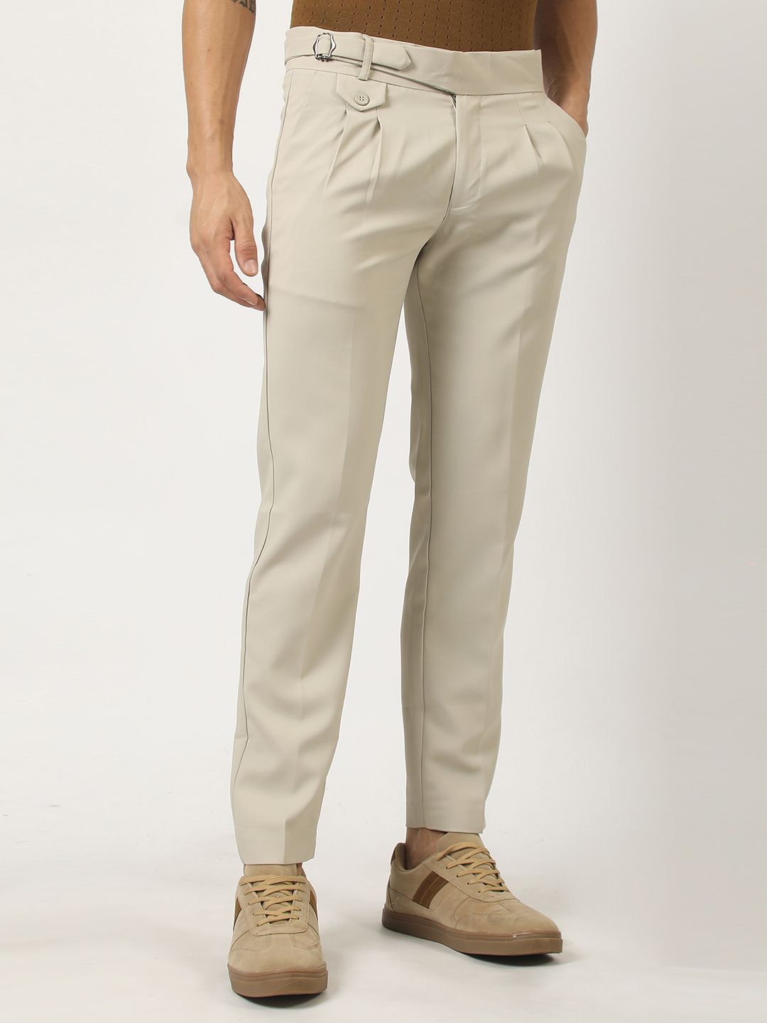 Maniac Men Cream Gurkha Regular Trousers
