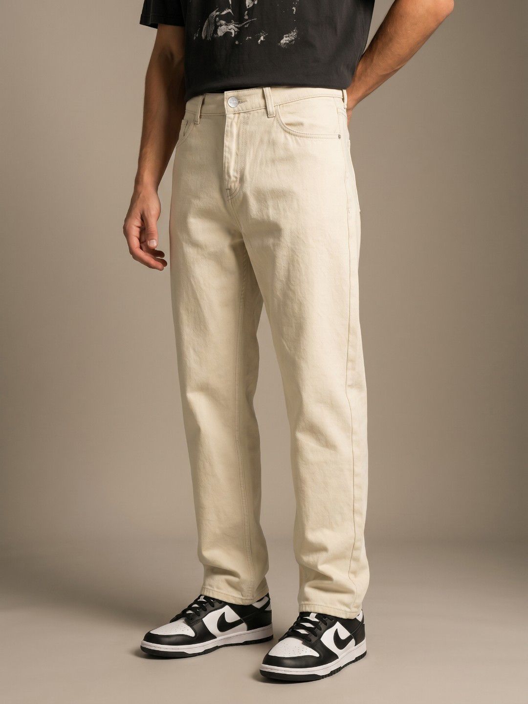 glitchez Men Baggy Pure Cotton Jeans