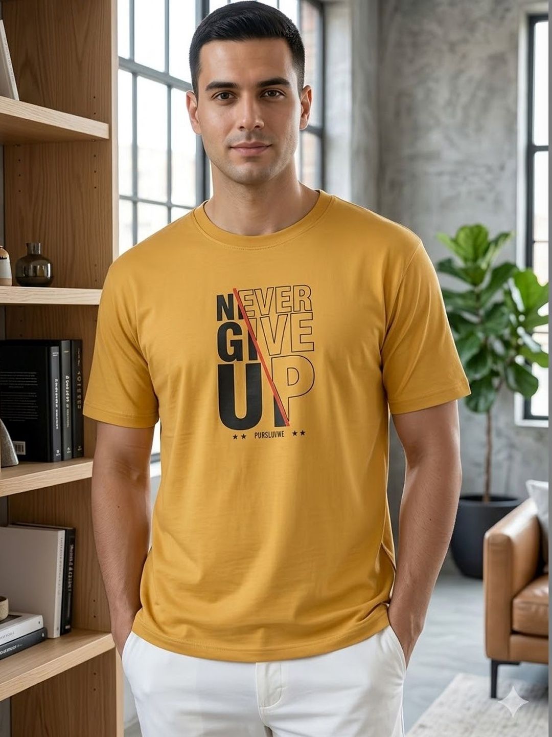GENSTAR TRENDS Men Typography Printed T-shirt