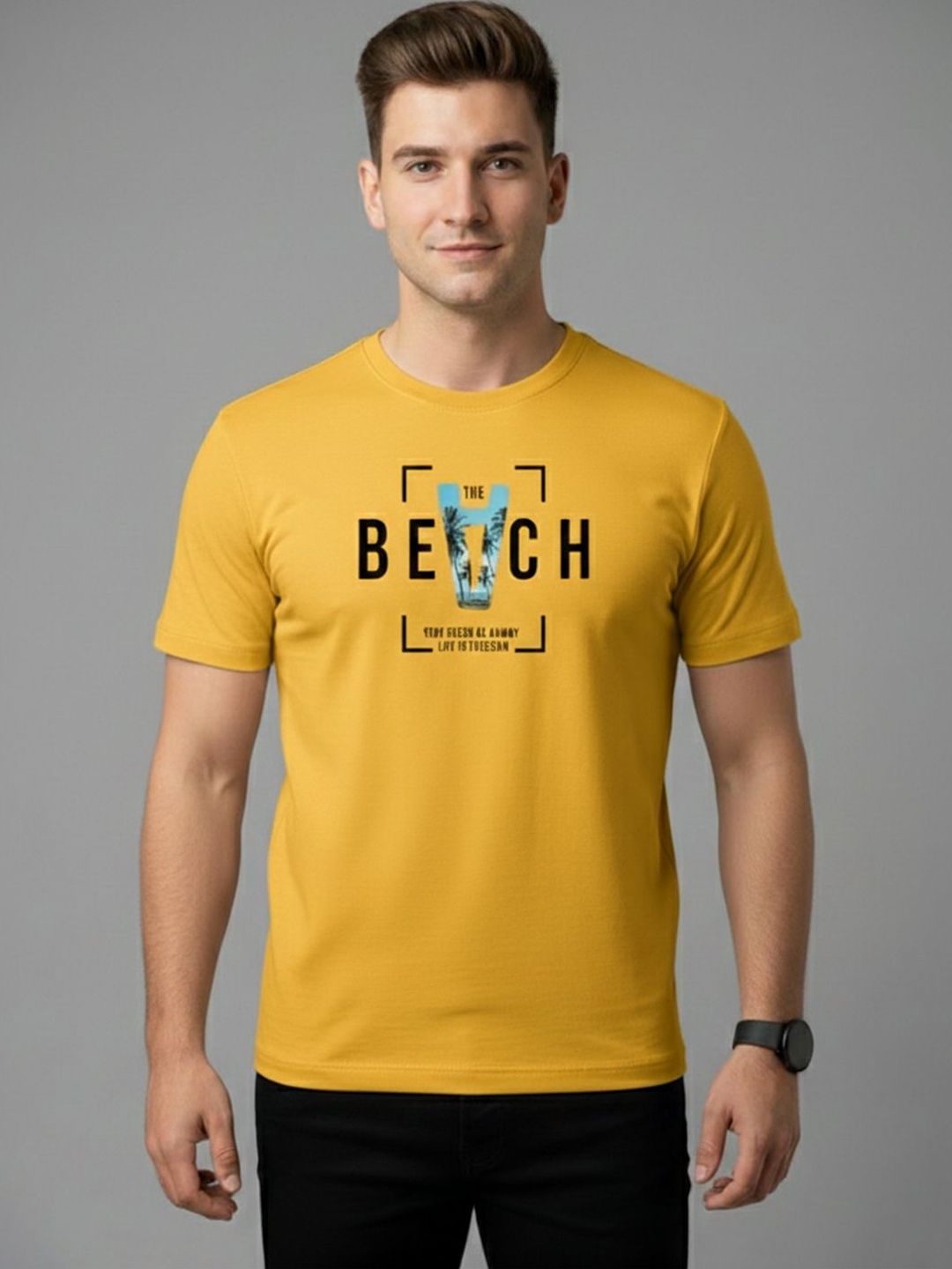 GENSTAR TRENDS Men Typography Printed T-shirt