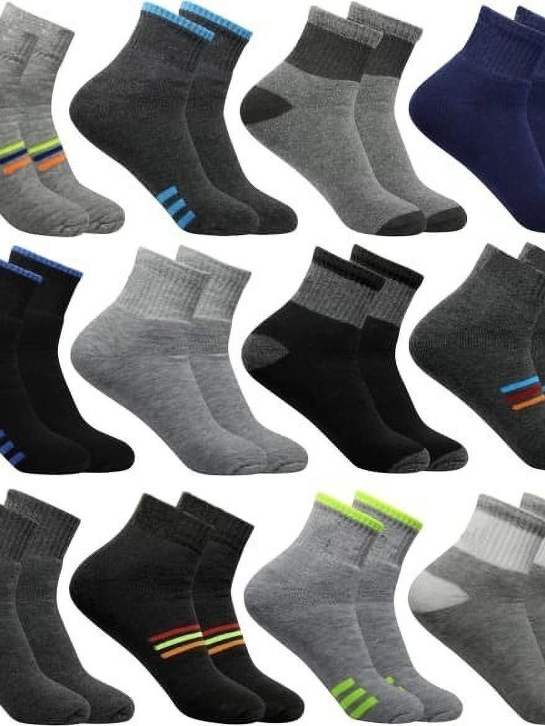 GARUN Men Cotton Colourblocked Ankle Length Socks