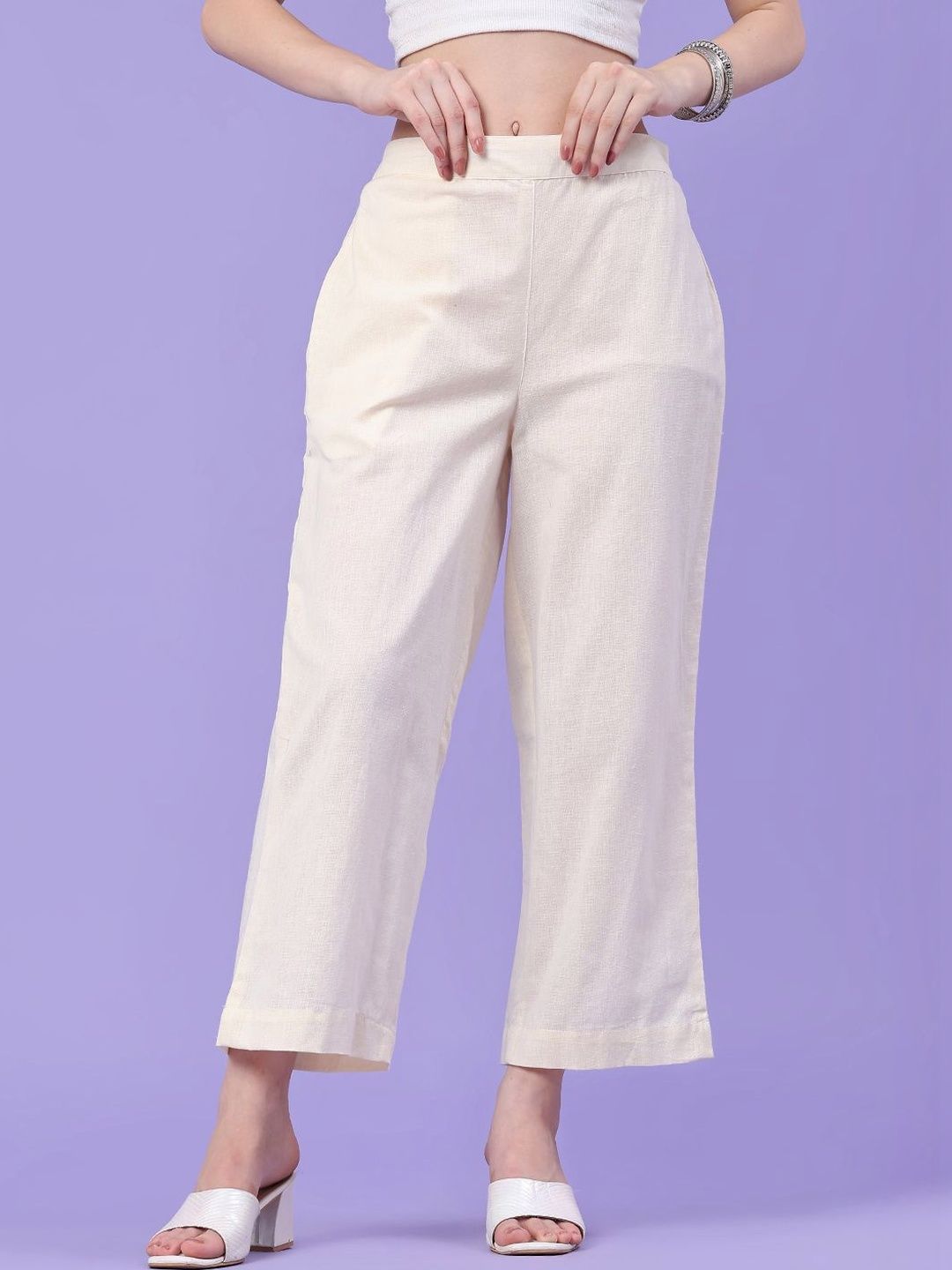 LIMEROAD Women Cropped Palazzos