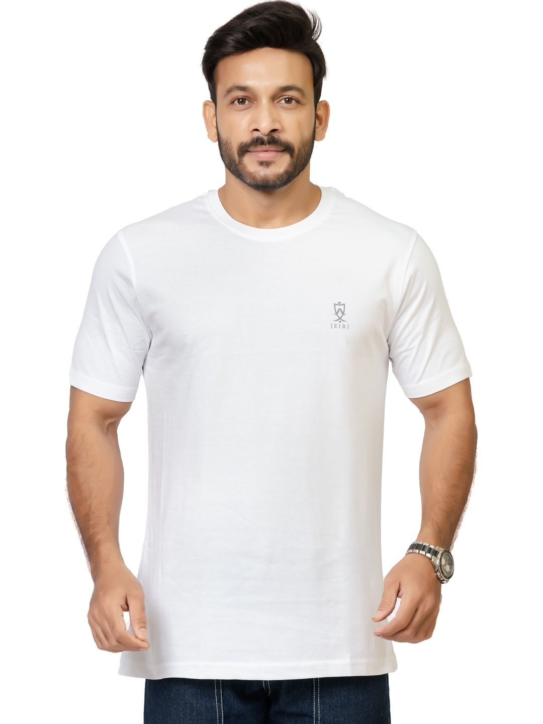 JEIRI Men Brand Logo Printed T-shirt
