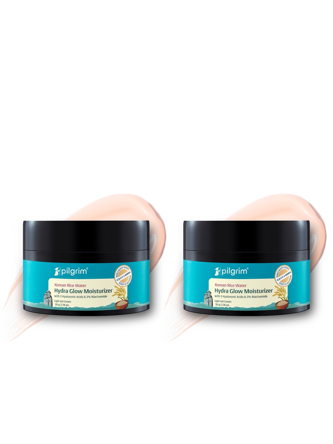 Set of 2 Light Gel Moisturizer Pilgrim Set Of 2 Korean Rice Water Hydra Glow Light Gel Moisturizer- 50 g Each