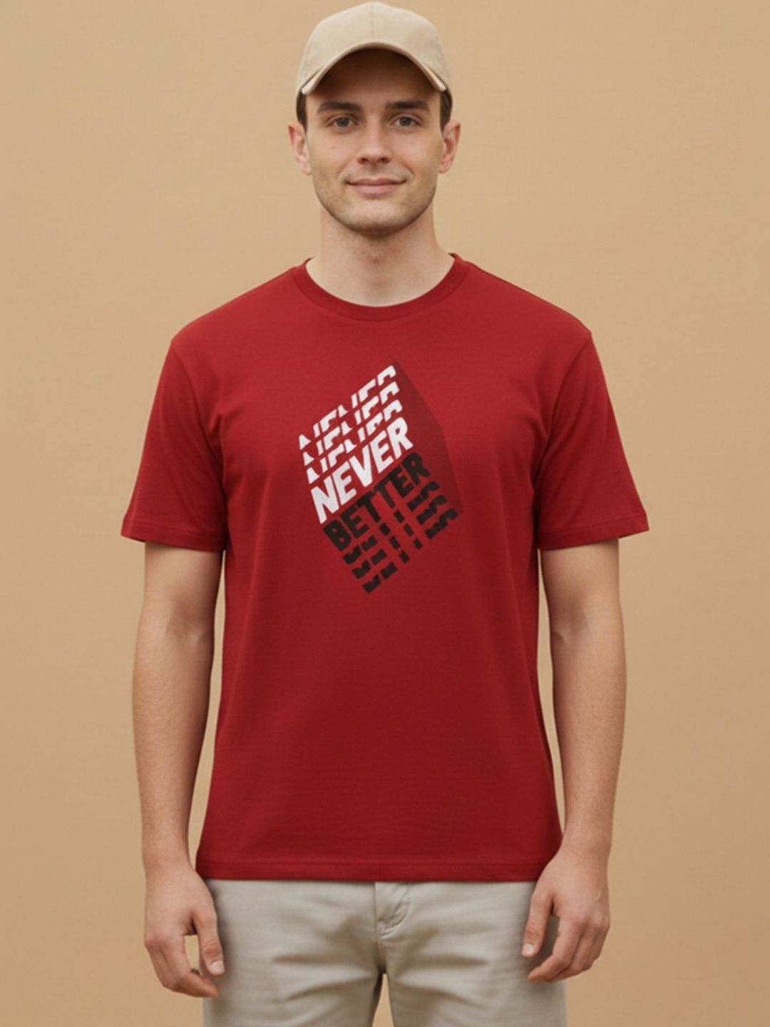 GENSTAR TRENDS Men Typography Printed T-shirt